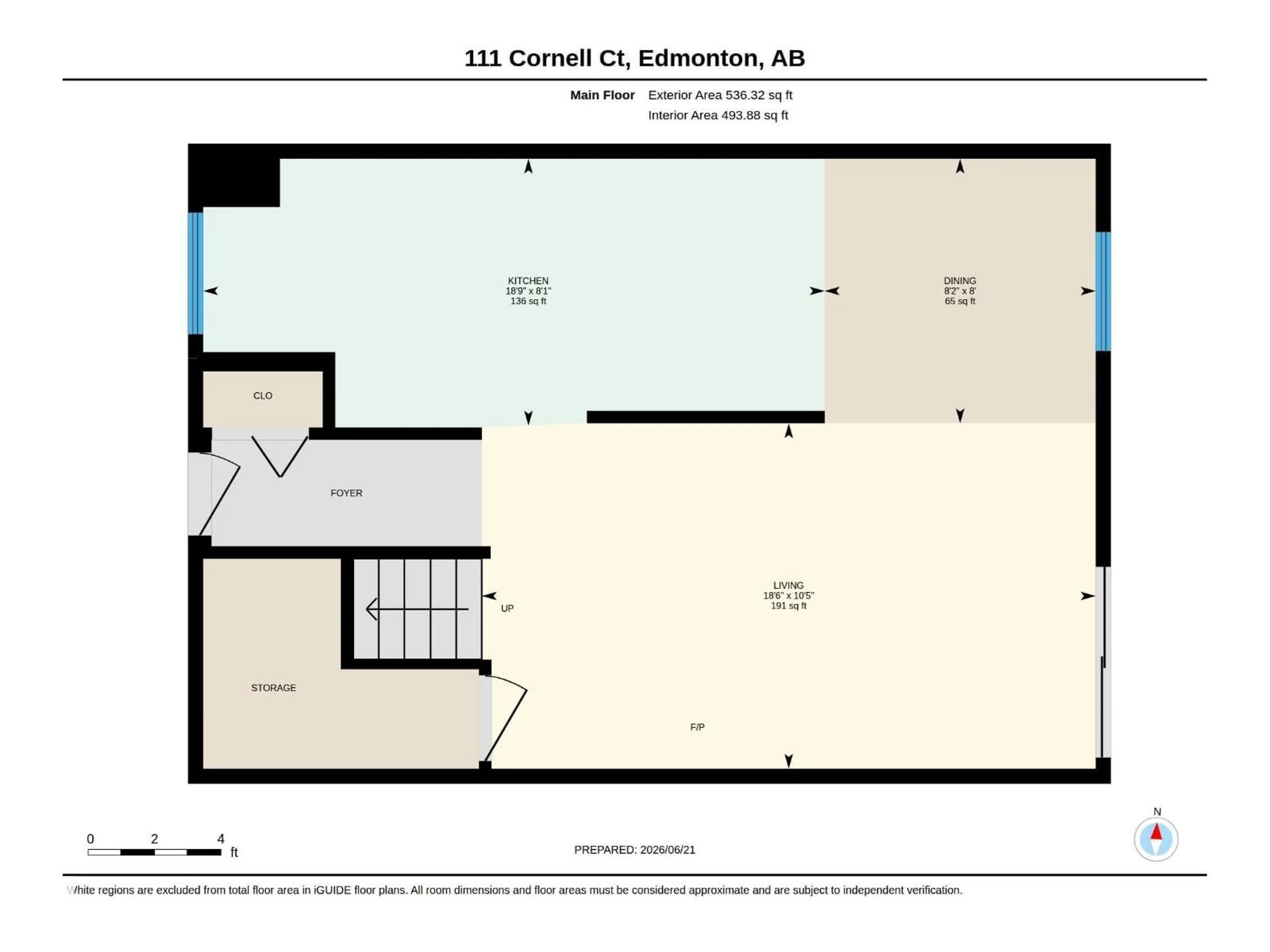 Floor plan for 111 CORNELL CO, Edmonton Alberta T5C3C3