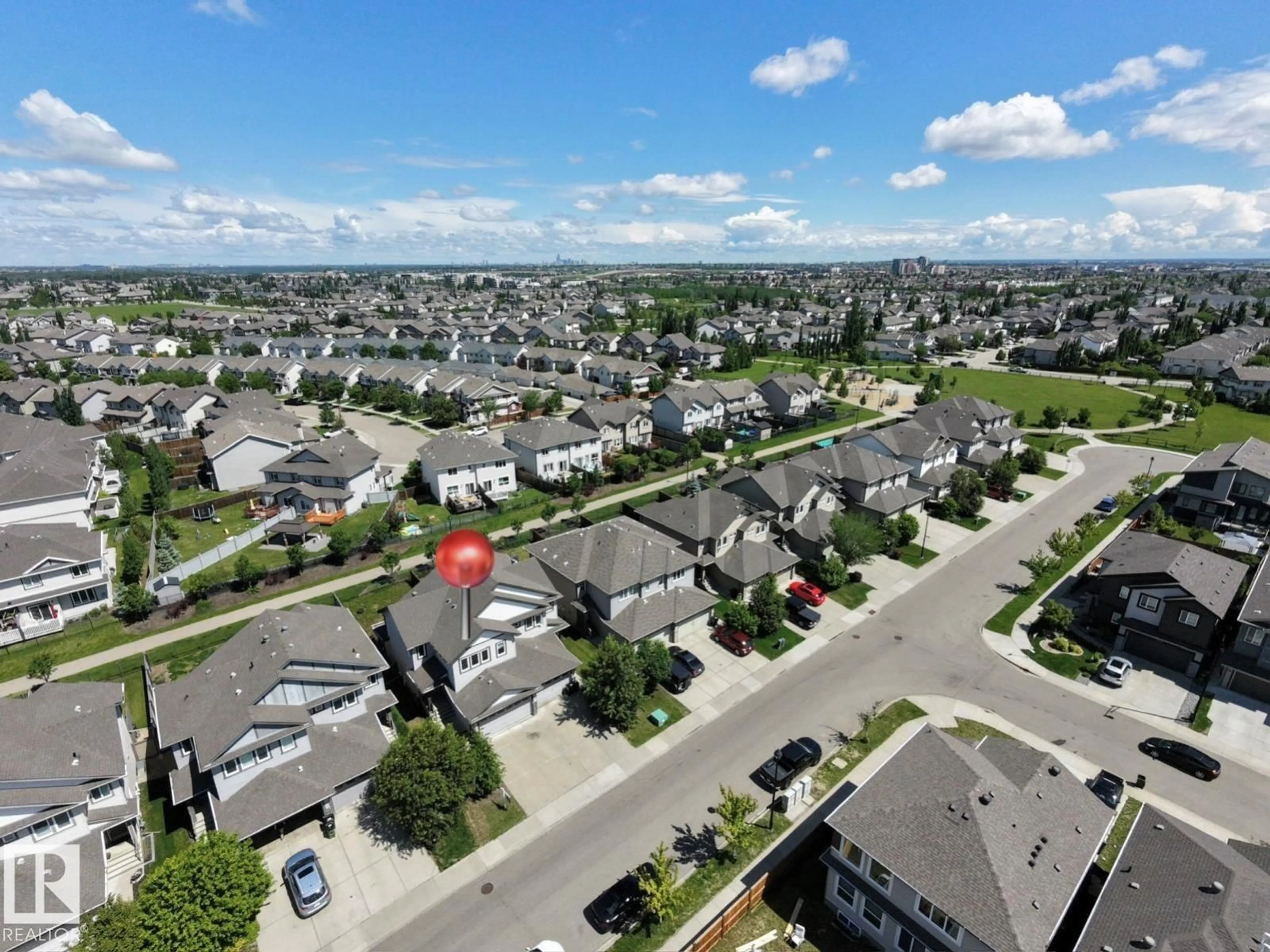 A pic from outside/outdoor area/front of a property/back of a property/a pic from drone, street for 17614 8 AVENUE SW, Edmonton Alberta T6W2X3