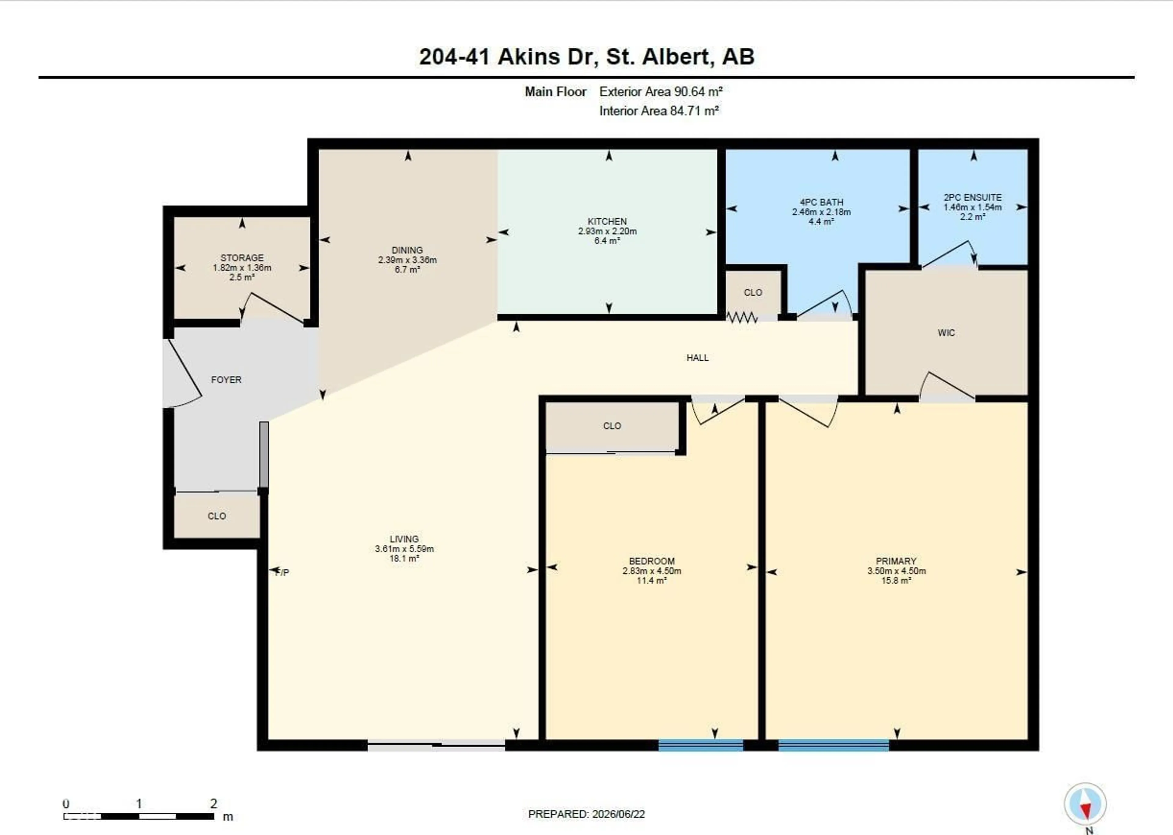 Floor plan for 41 - 204 AKINS DR, St. Albert Alberta T8N3M6