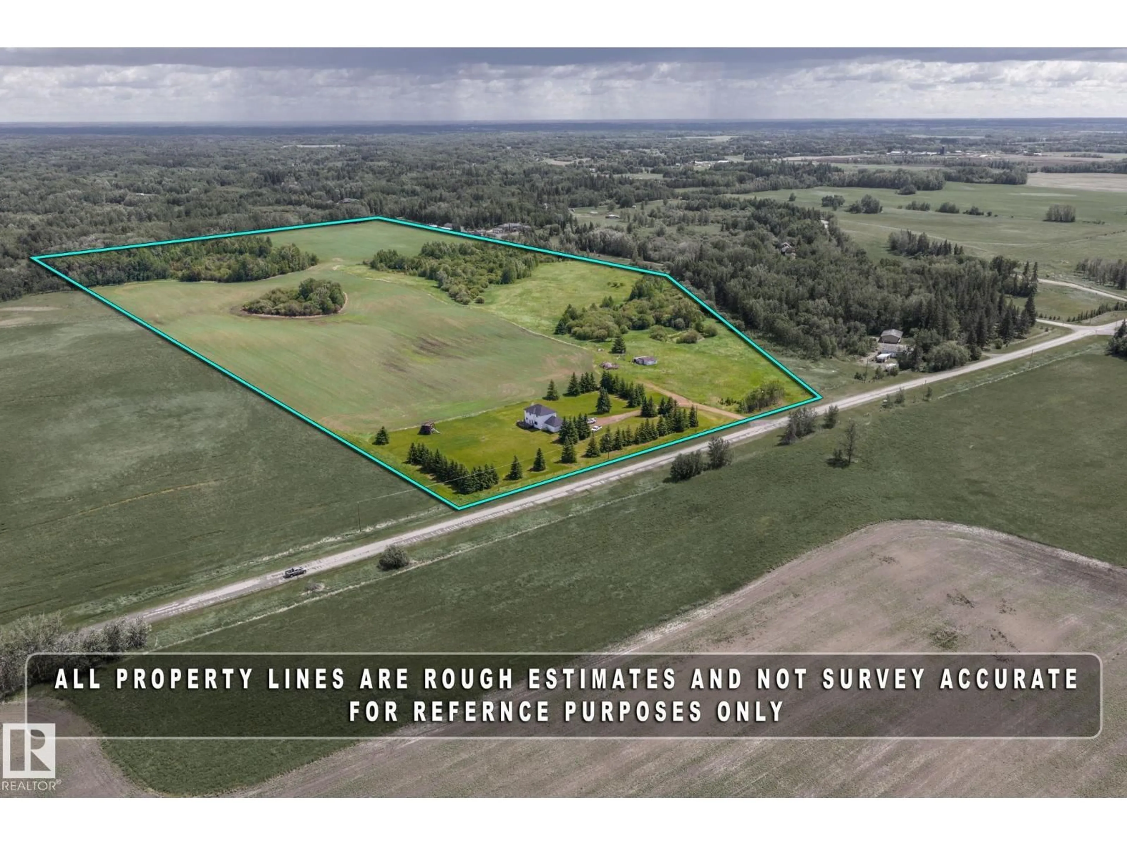 A pic from outside/outdoor area/front of a property/back of a property/a pic from drone, water/lake/river/ocean view for 51305 RGE ROAD 271, Rural Parkland County Alberta T7Y1G6
