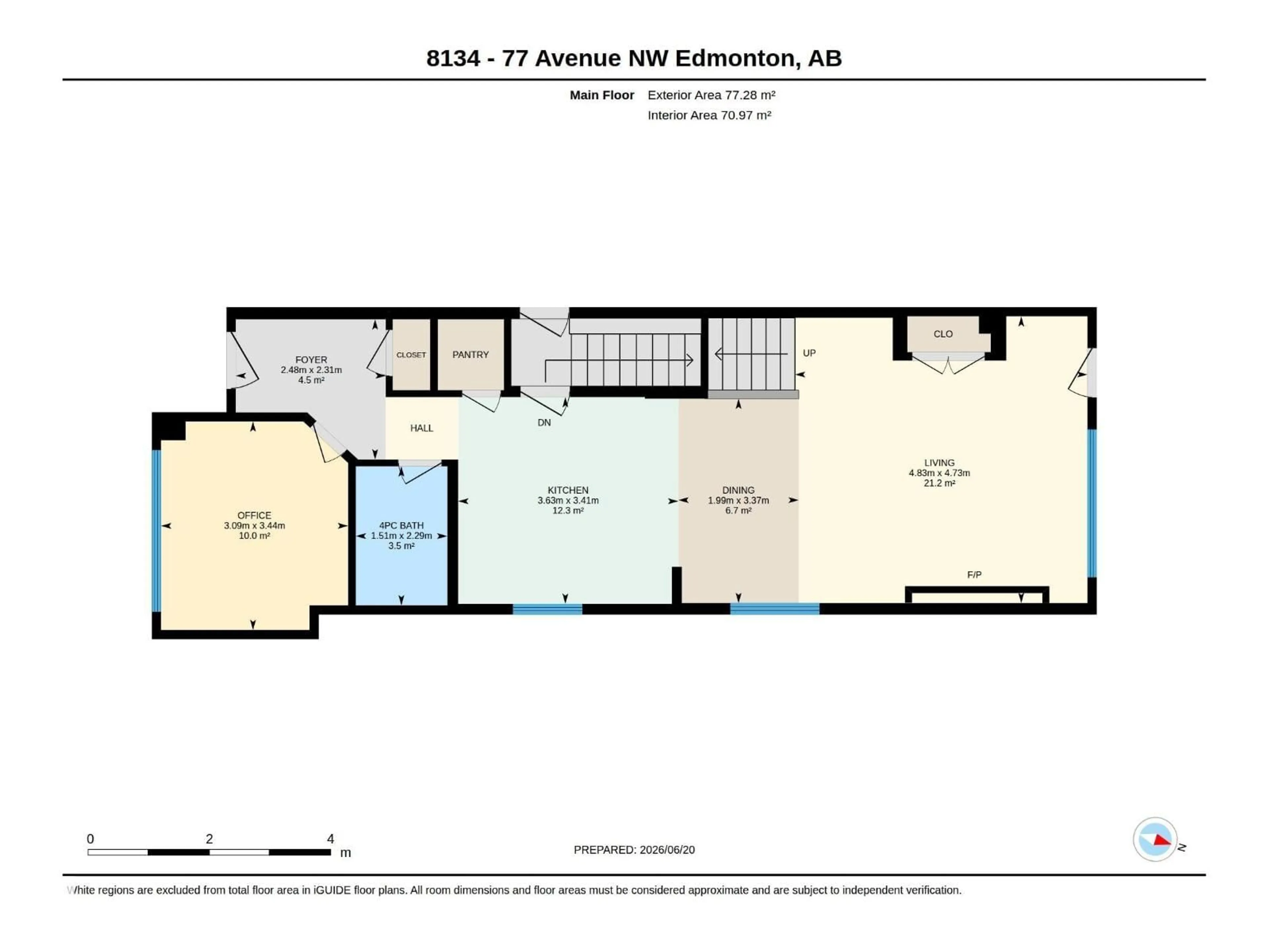 Floor plan for 8134 77 AV, Edmonton Alberta T6C0L2