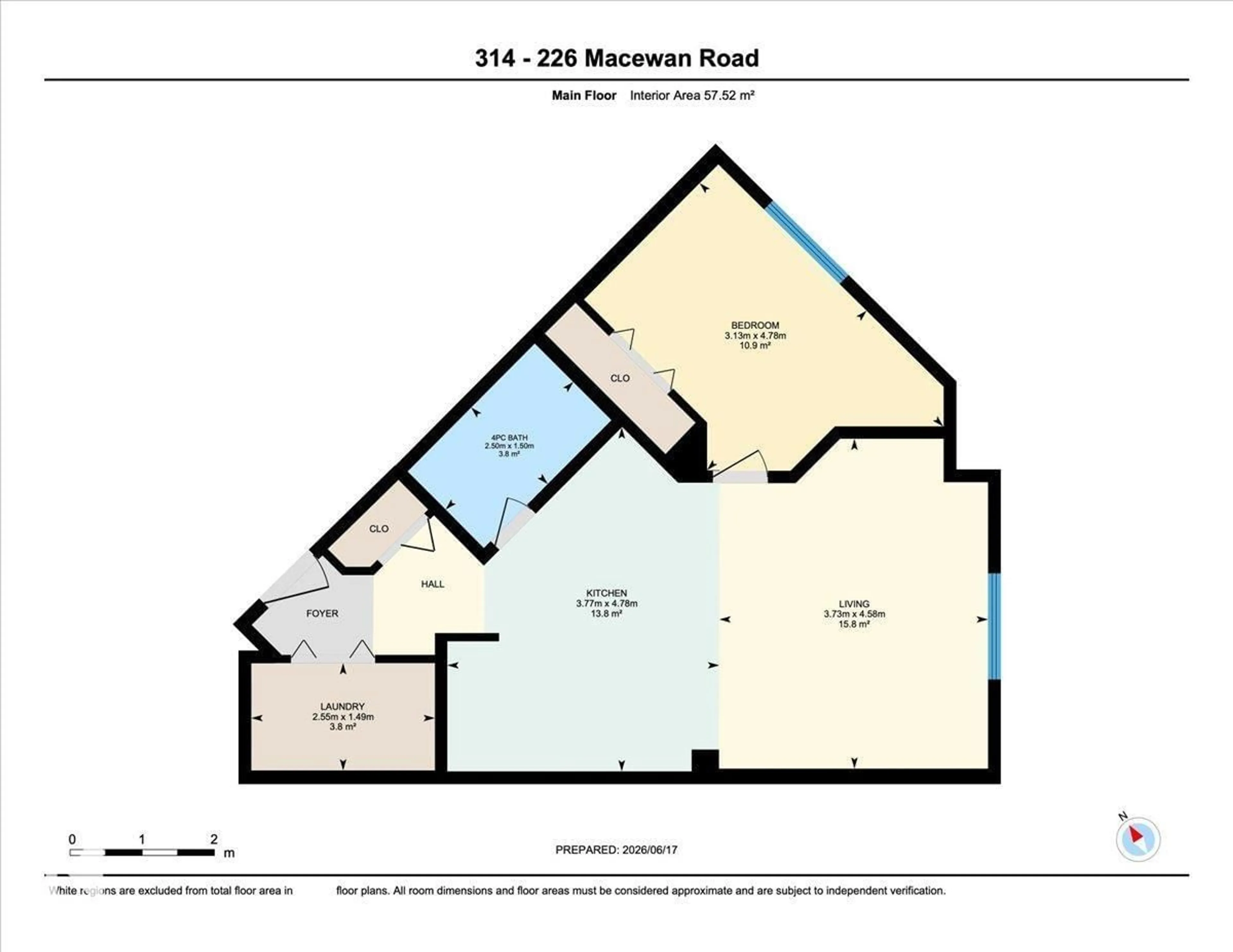 Floor plan for #314 - 226 MACEWAN RD, Edmonton Alberta T6W0C5