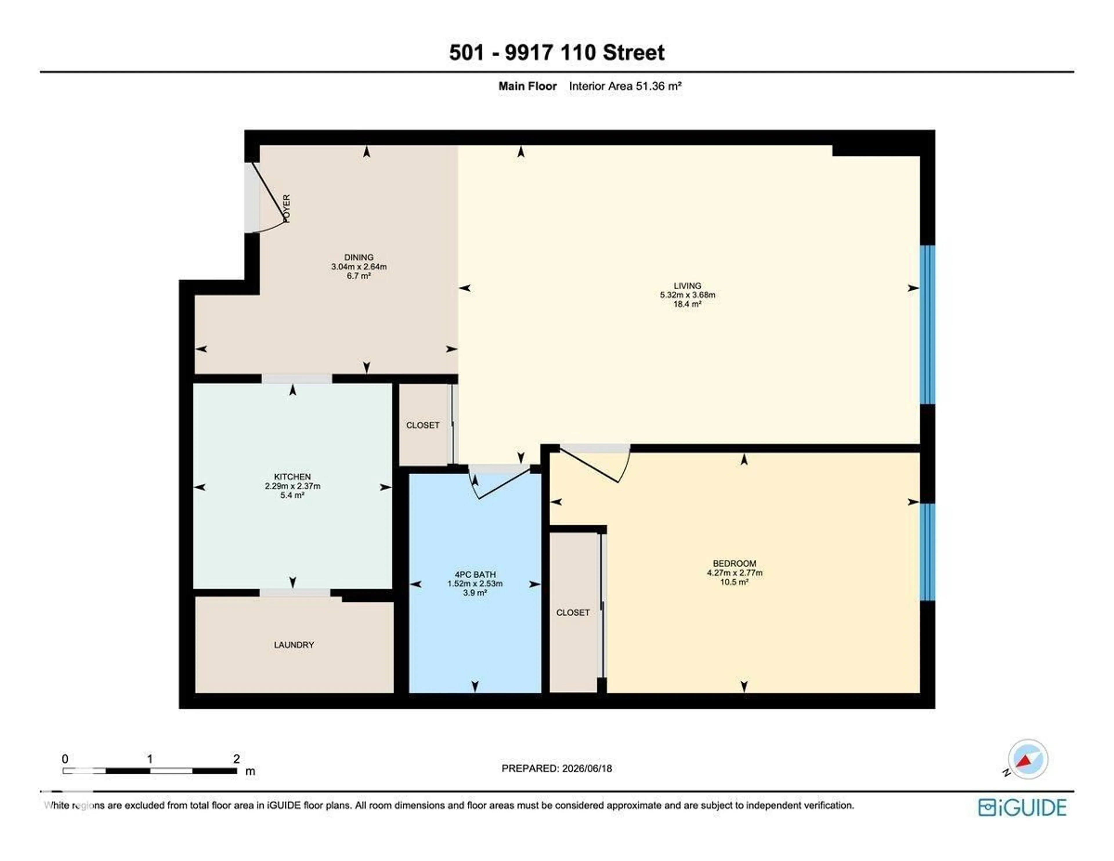 Floor plan for 501 - 9917 110 ST NW, Edmonton Alberta T5K2N4