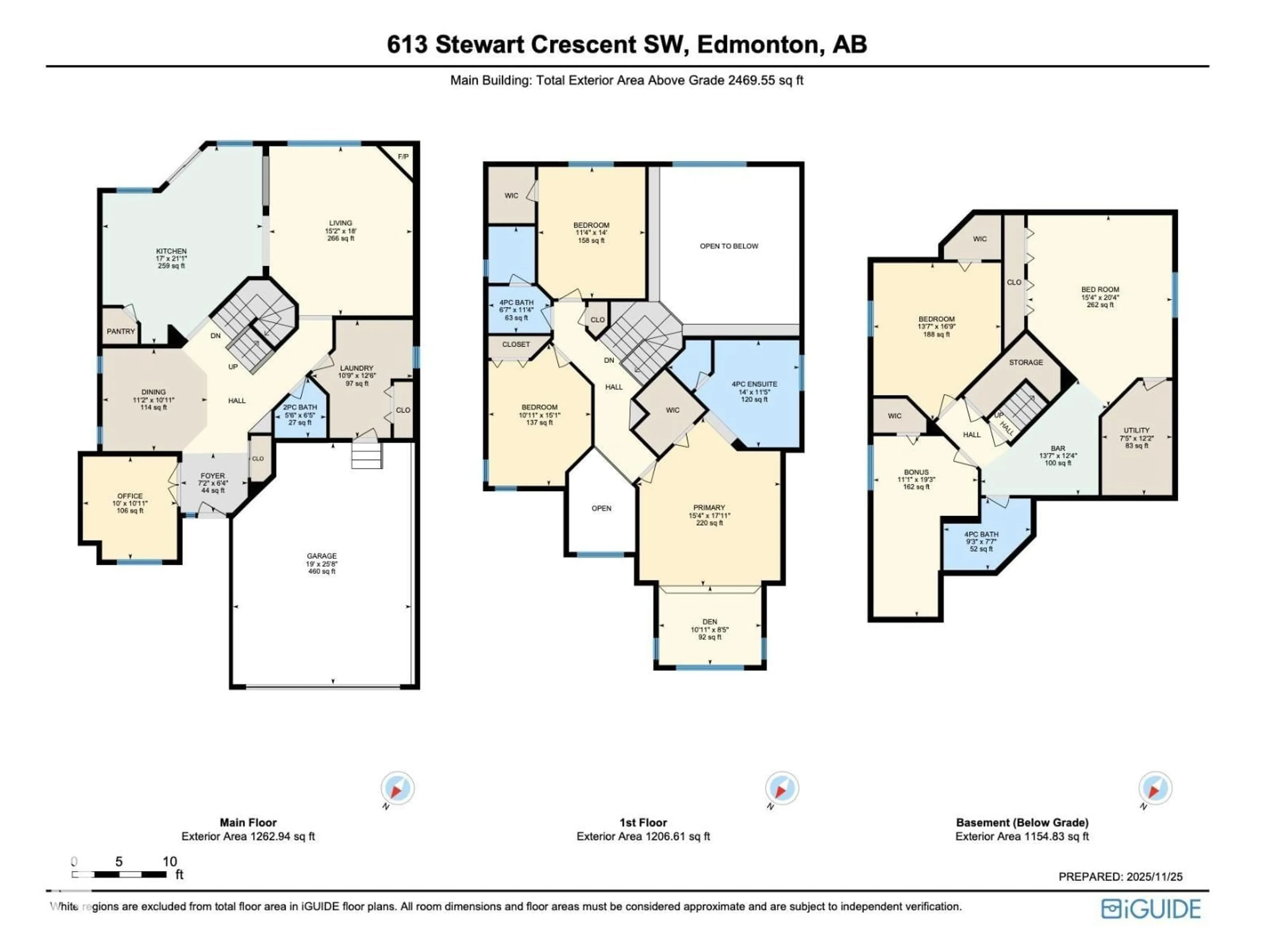 Floor plan for 613 STEWART CR, Edmonton Alberta T6X1B5