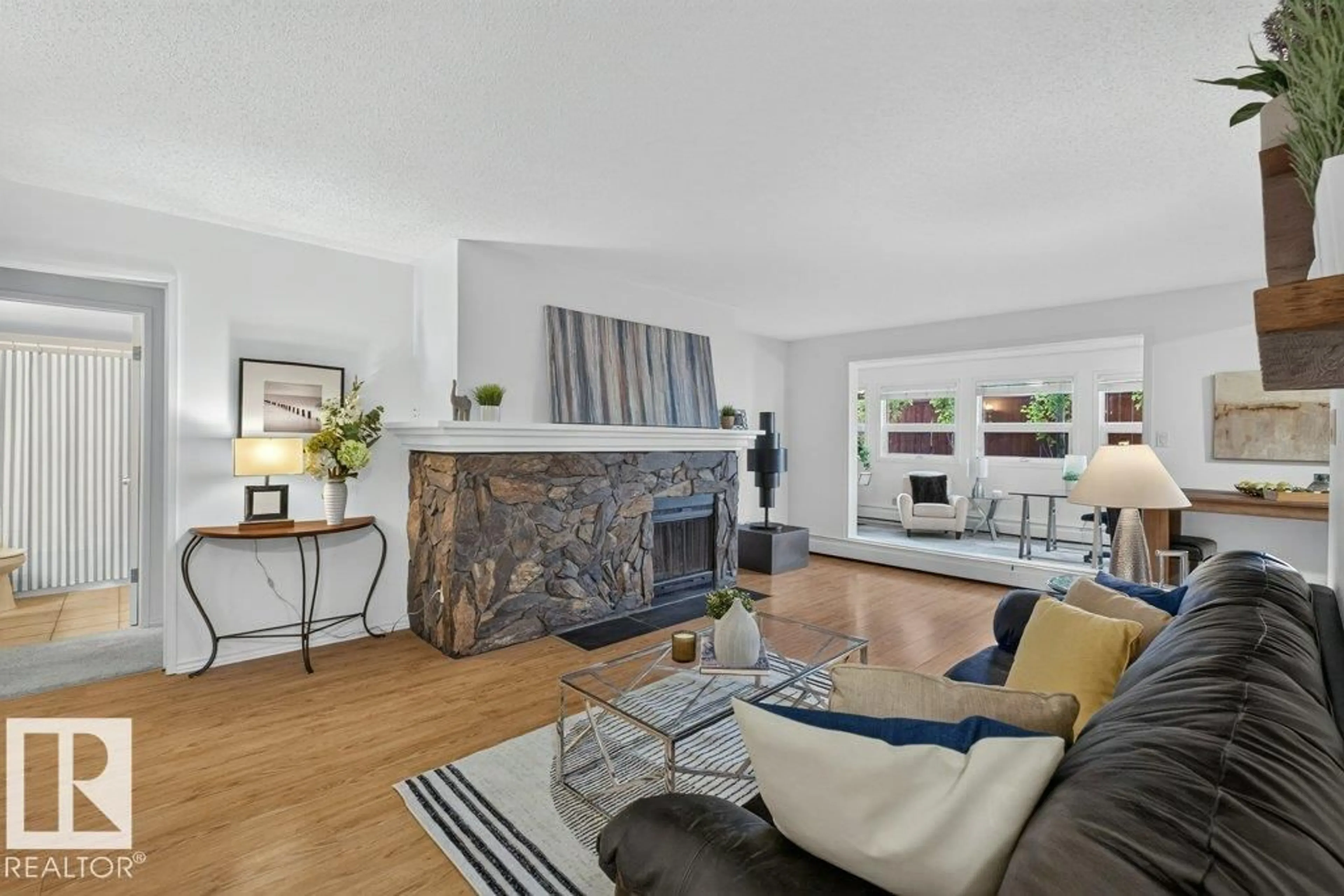 Living room with furniture, unknown for #3 - 10160 119 ST, Edmonton Alberta T5K1Y9