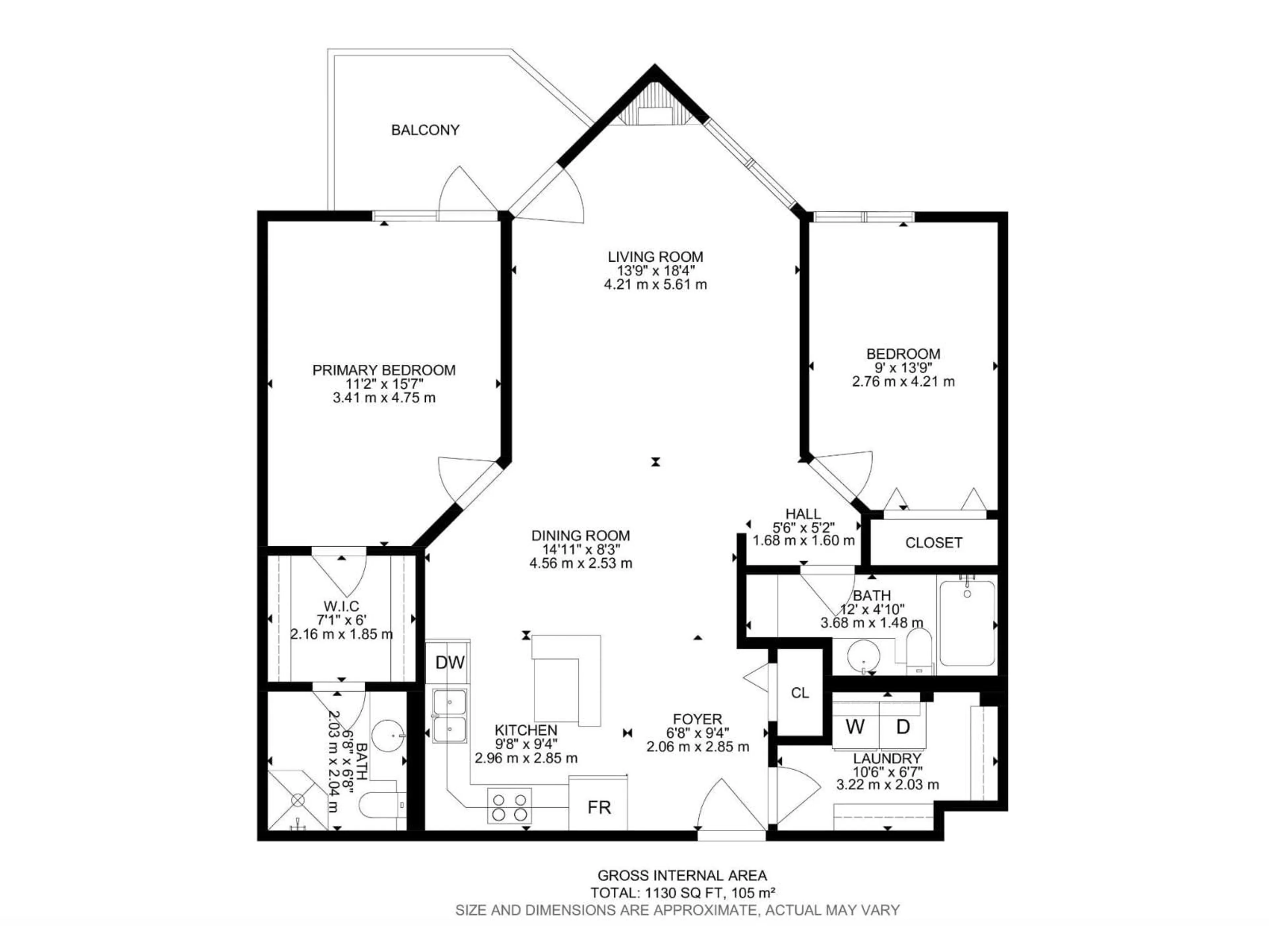 Floor plan for #413 - 10116 80 AV, Edmonton Alberta T6E6V7