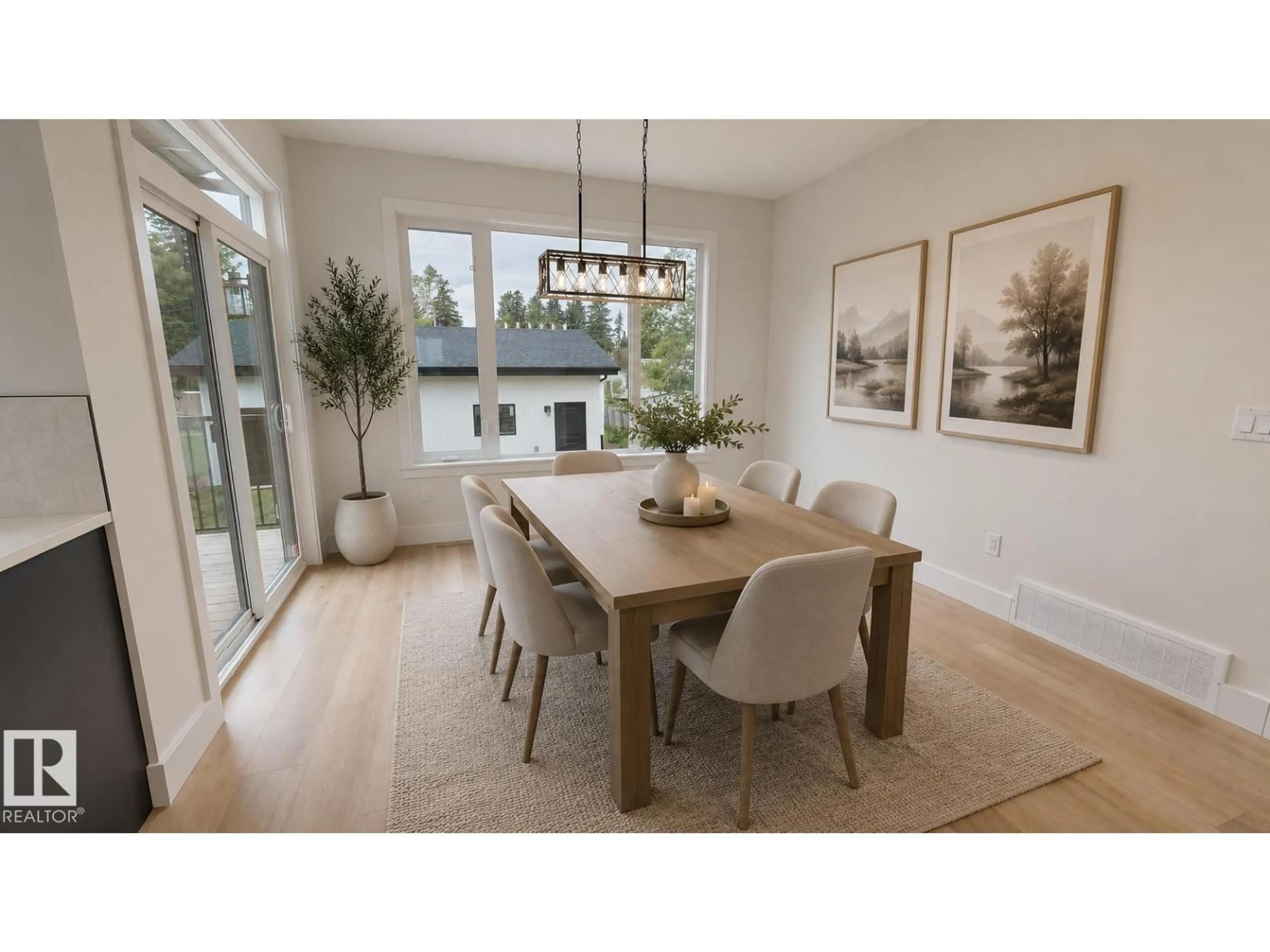 Dining room, wood/laminate floor for 4710 49 ST, Calmar Alberta T0C0V0