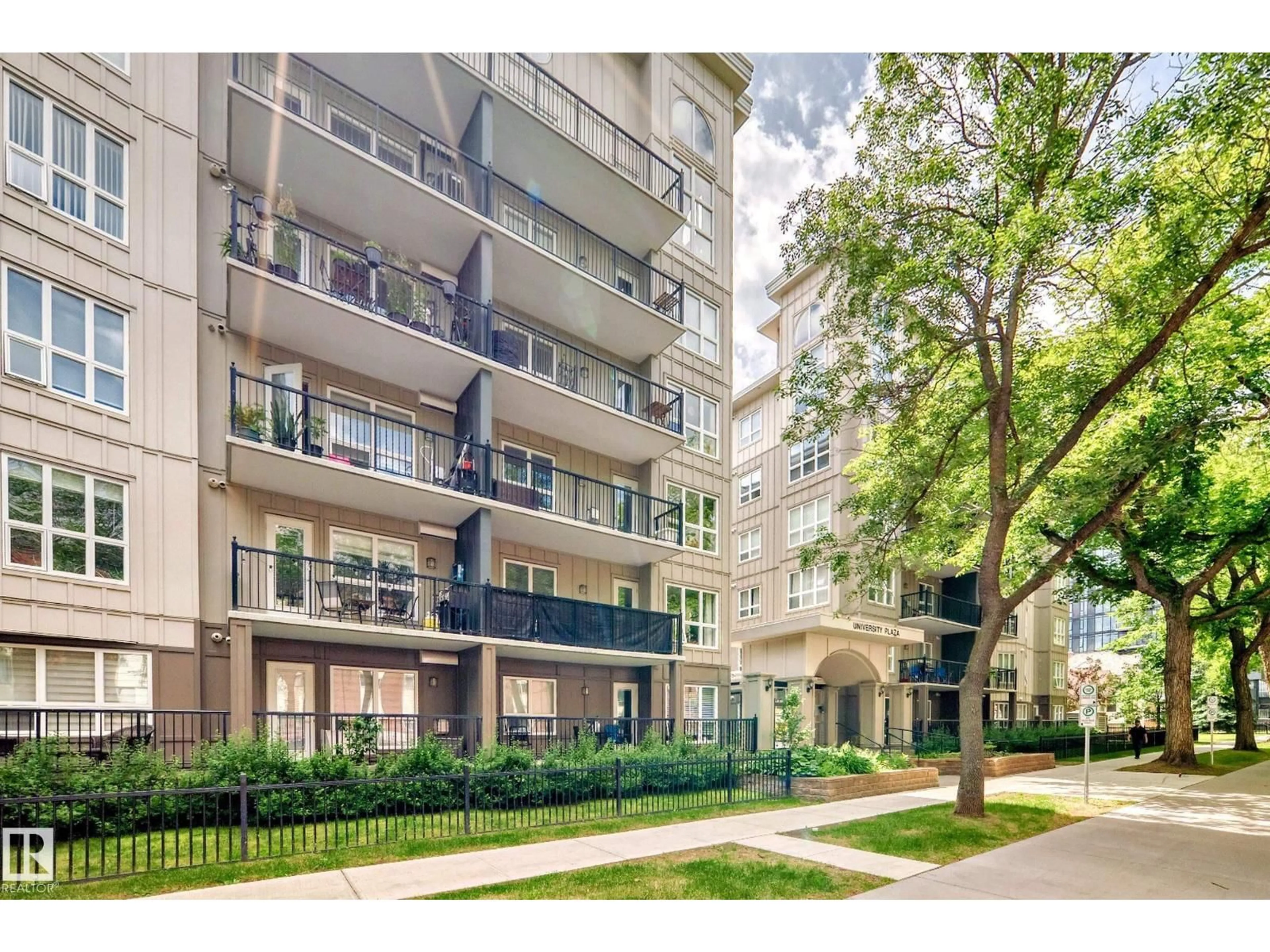 Patio, street for #201 - 11103 84 AV, Edmonton Alberta T6G2X4