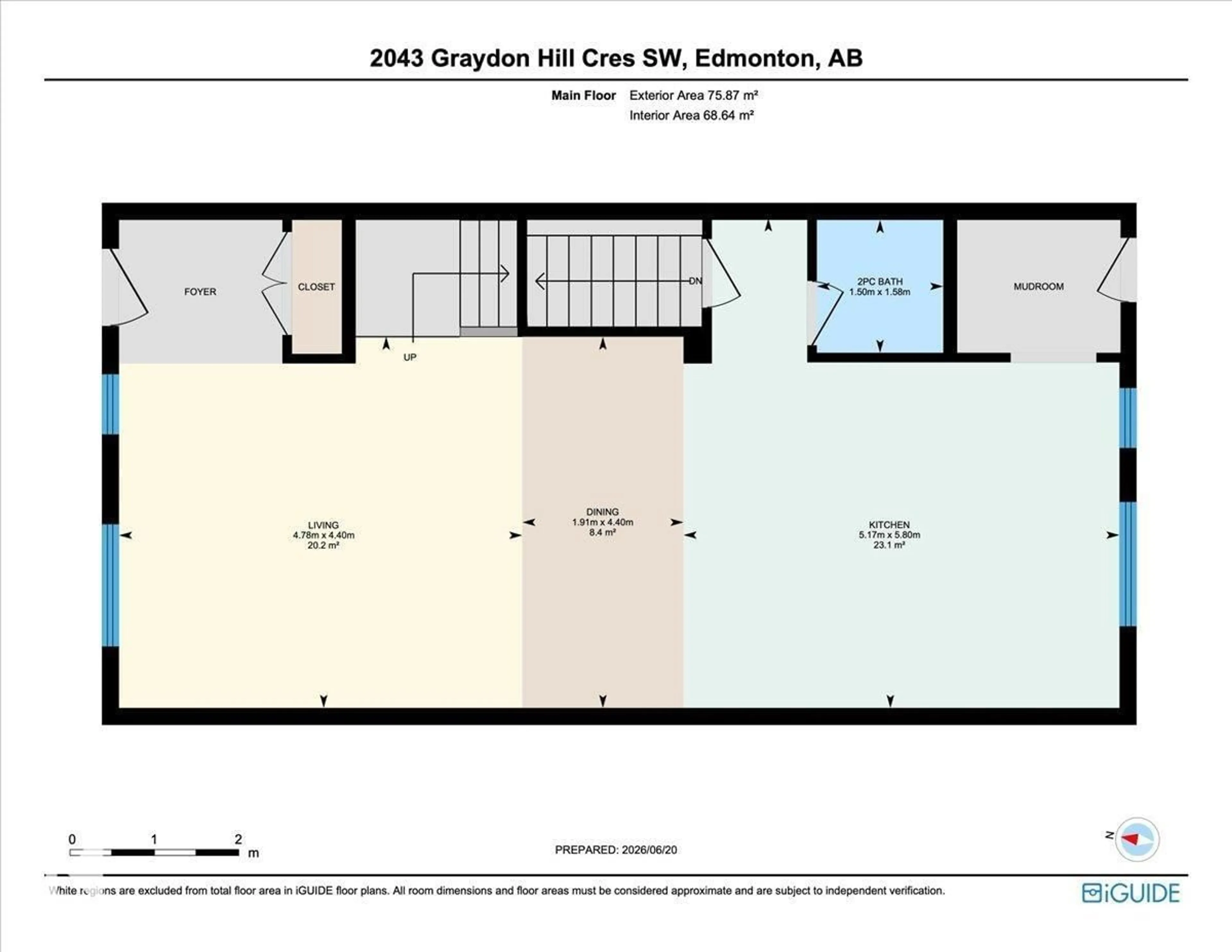 Floor plan for 2043 GRAYDON HILL CR, Edmonton Alberta T6W4C5