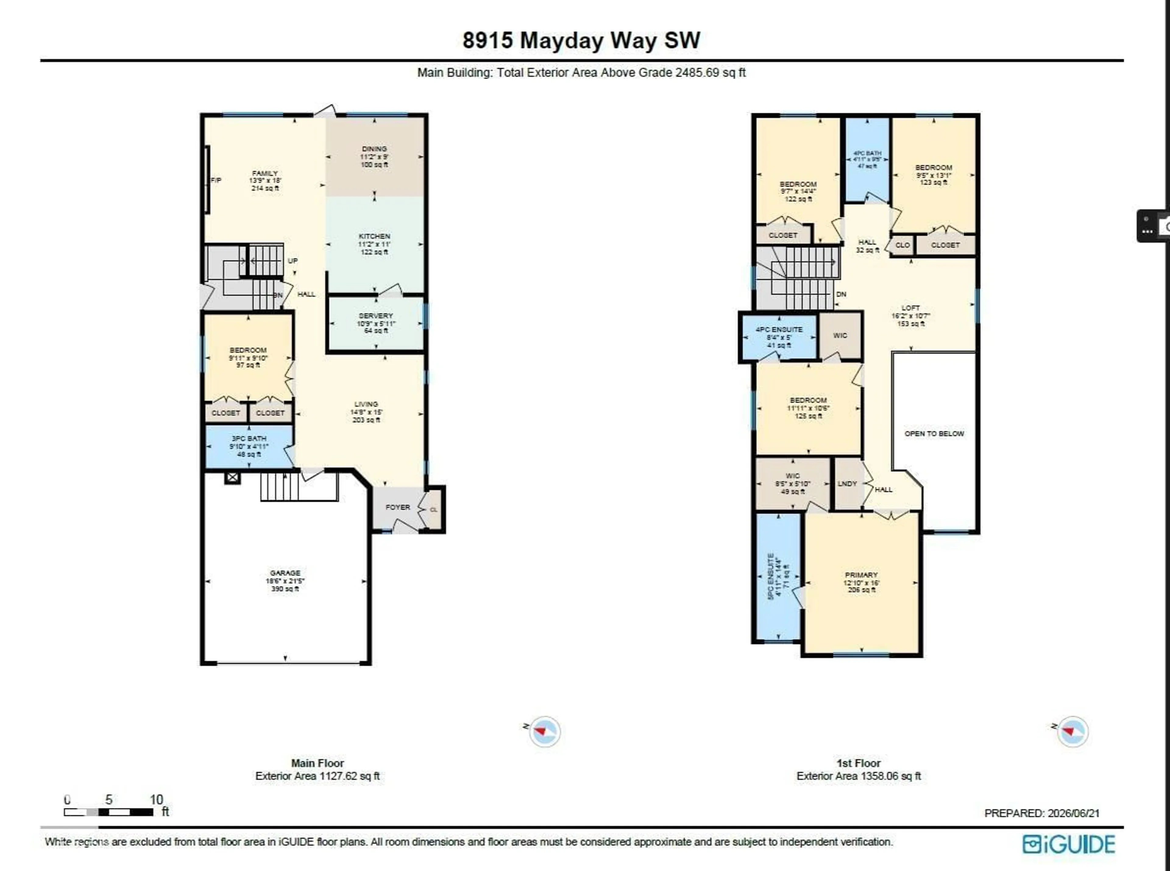 Floor plan for 8915 MAYDAY WY, Edmonton Alberta T6X3E9