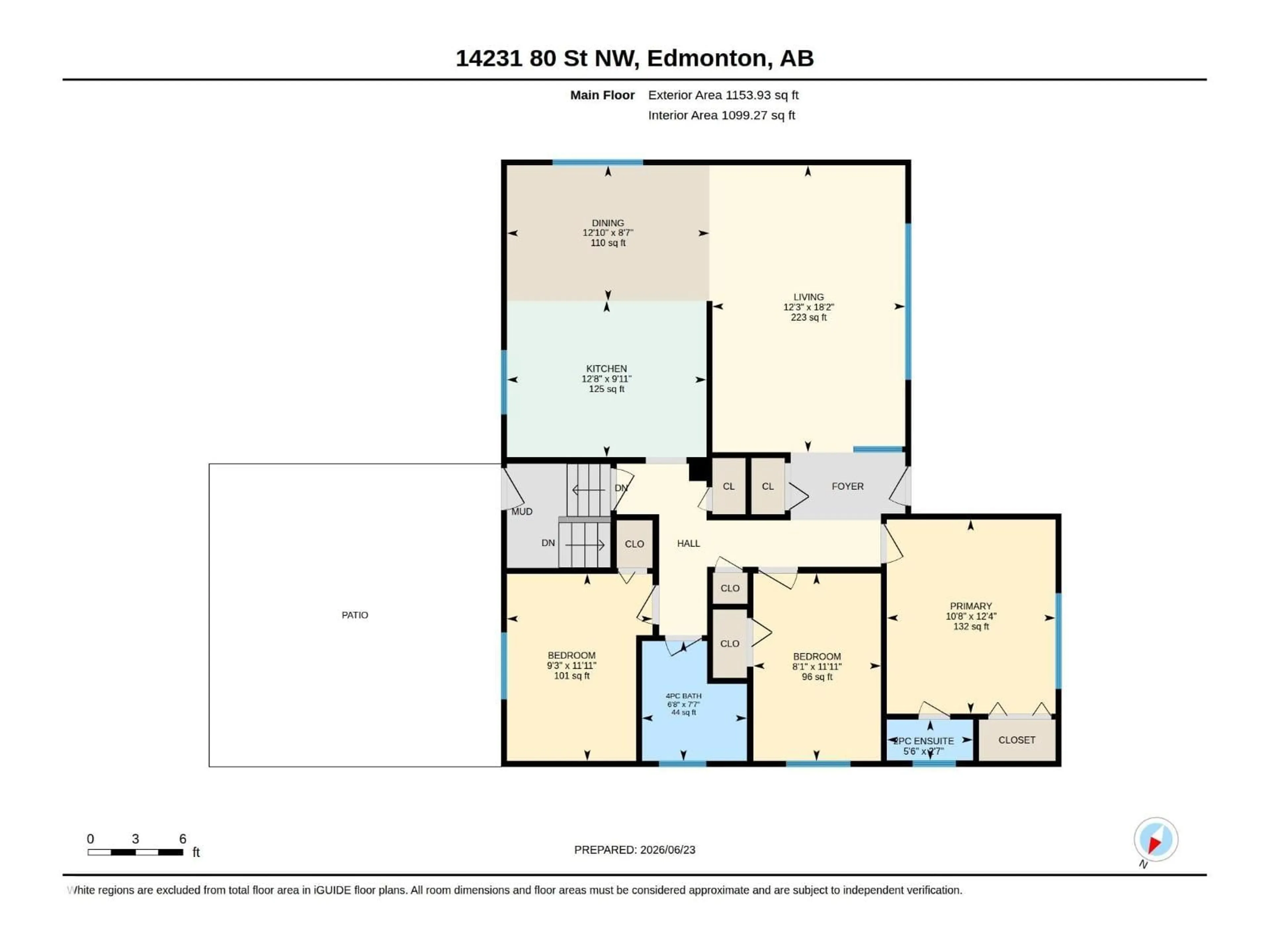 Floor plan for 14231 80 ST NW, Edmonton Alberta T5C1L7