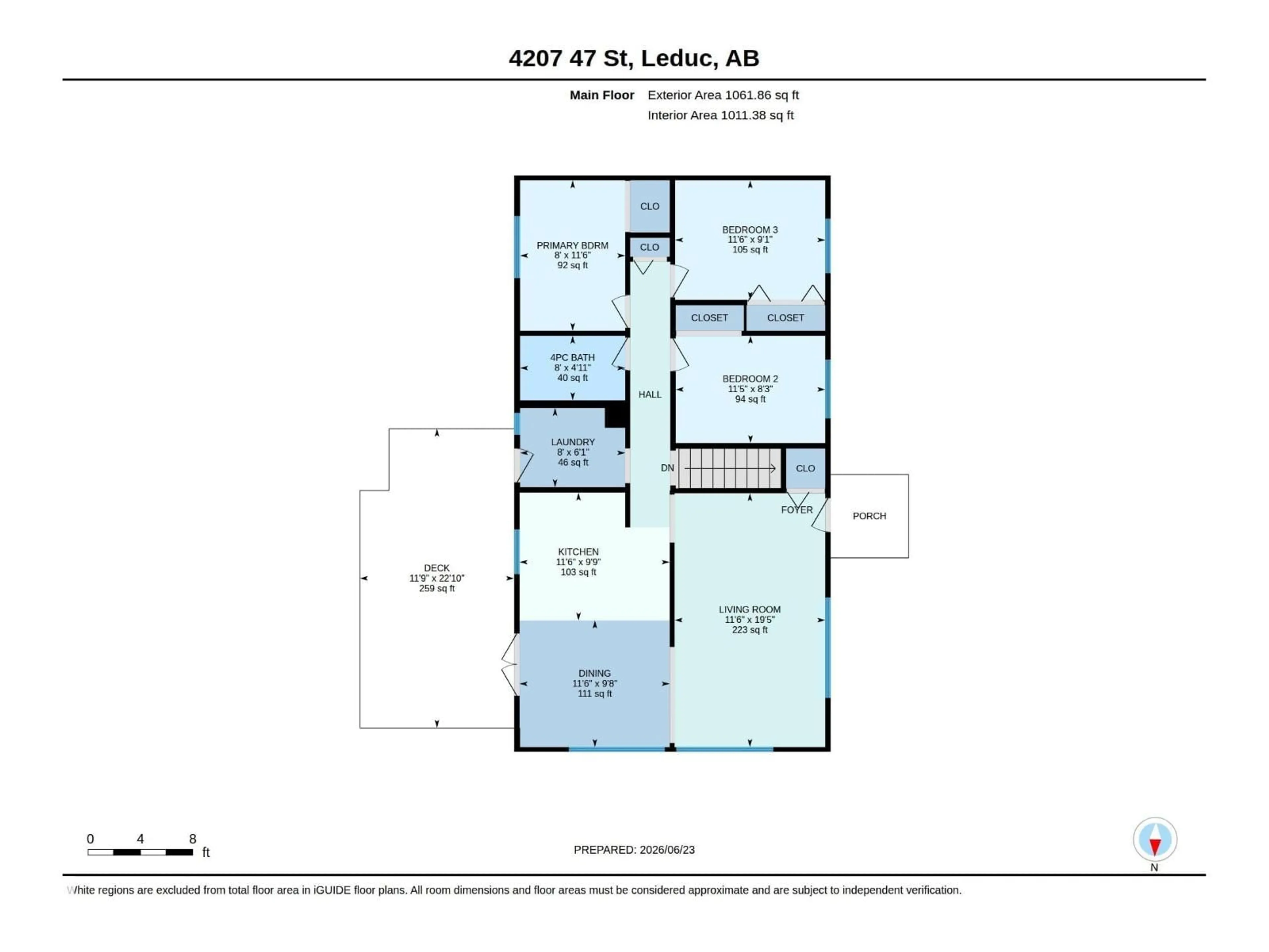 Floor plan for 4207 47 ST, Leduc Alberta T9E5Z8