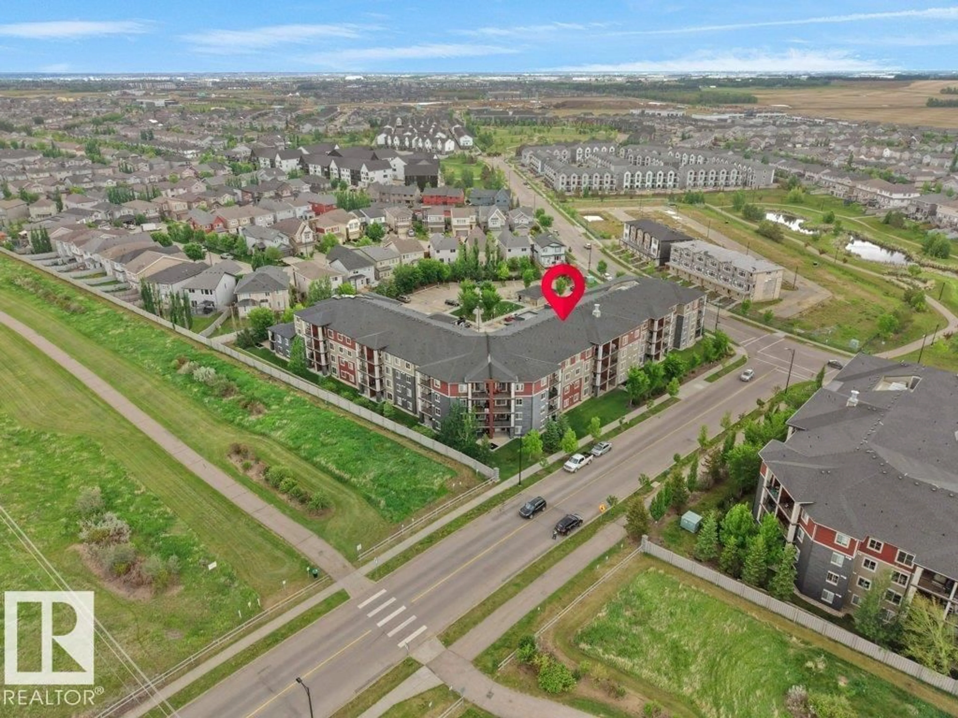A pic from outside/outdoor area/front of a property/back of a property/a pic from drone, unknown for #207 - 5370 CHAPPELLE RD, Edmonton Alberta T6W3L5
