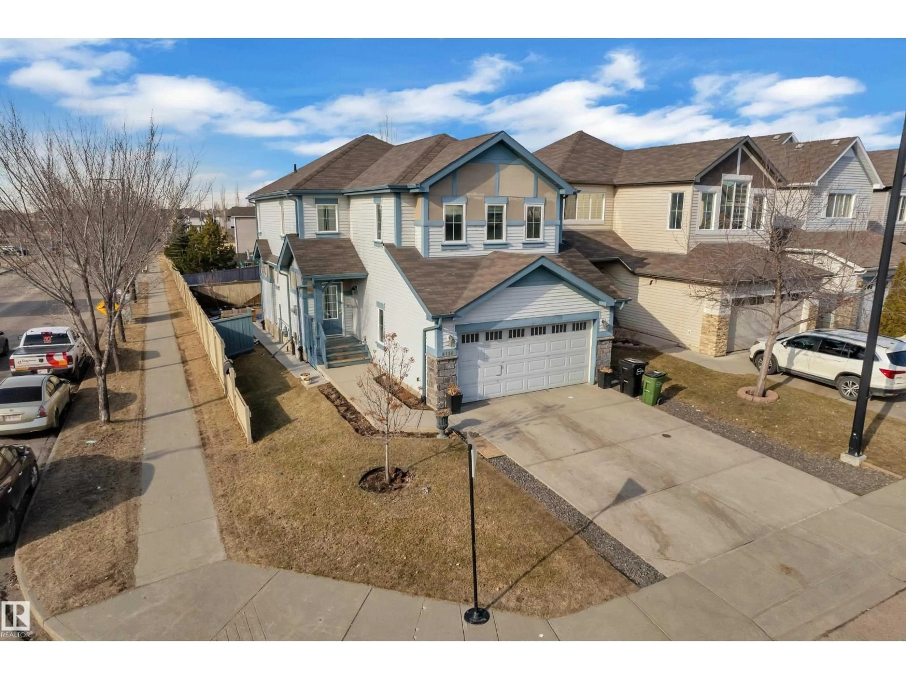 A pic from outside/outdoor area/front of a property/back of a property/a pic from drone, street for 6156 11 AV, Edmonton Alberta T6X0M4