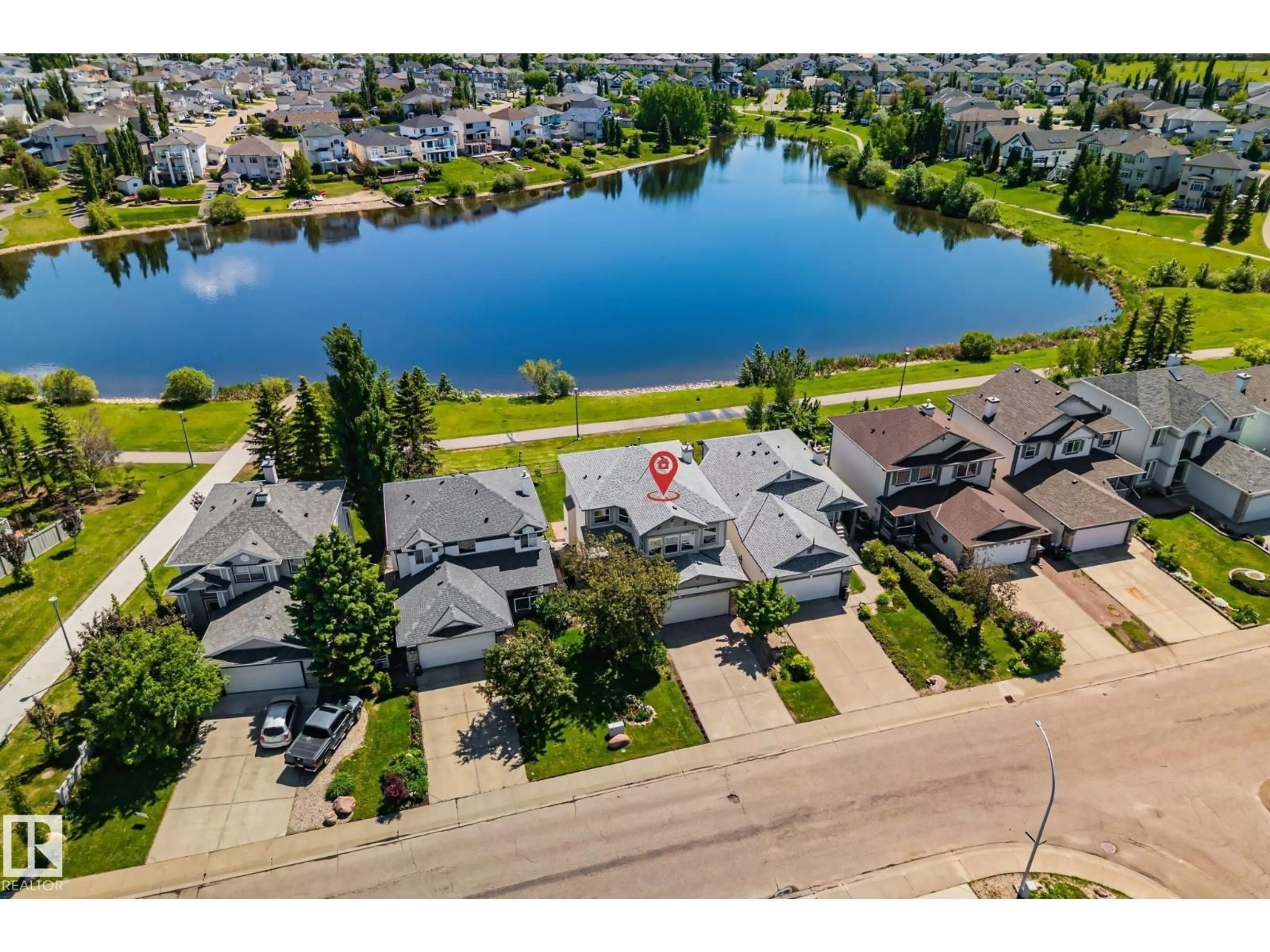 A pic from outside/outdoor area/front of a property/back of a property/a pic from drone, water/lake/river/ocean view for 13411 149 AV, Edmonton Alberta T6V1L1