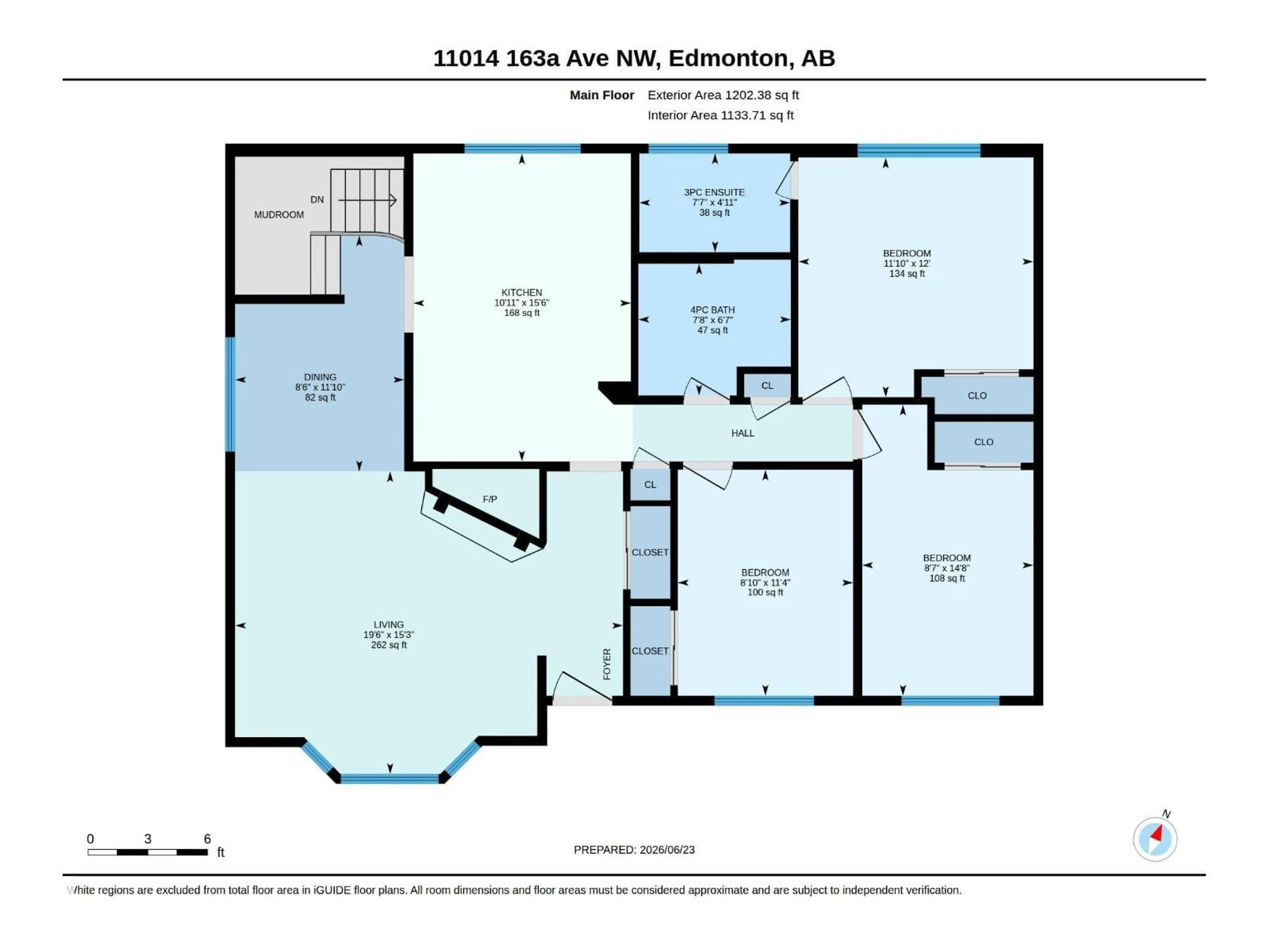 Floor plan for 11014 163A AV, Edmonton Alberta T5X2A5