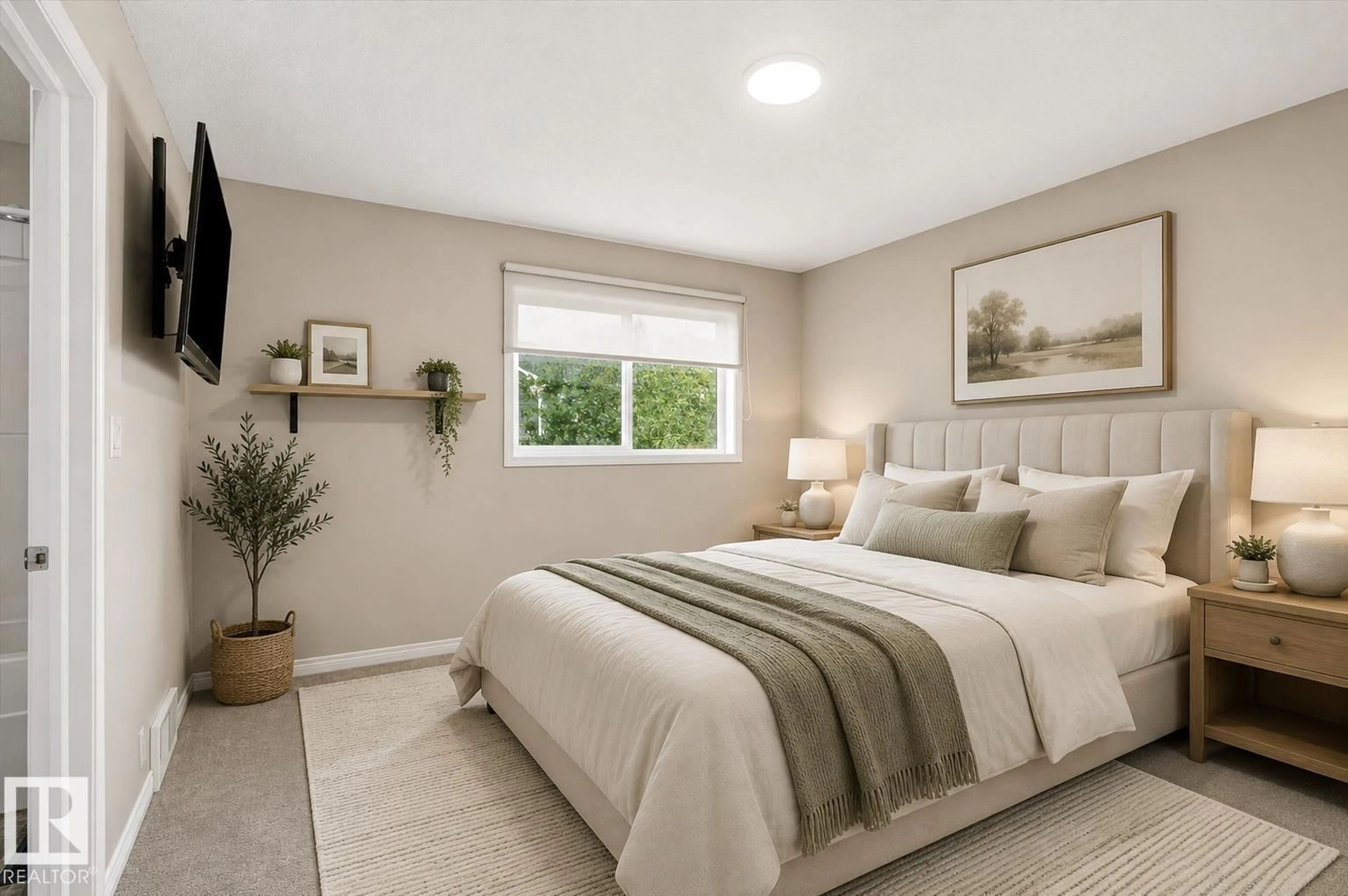 Bedroom with bed, unknown for 85 HANEY LD, Spruce Grove Alberta T7X0B1
