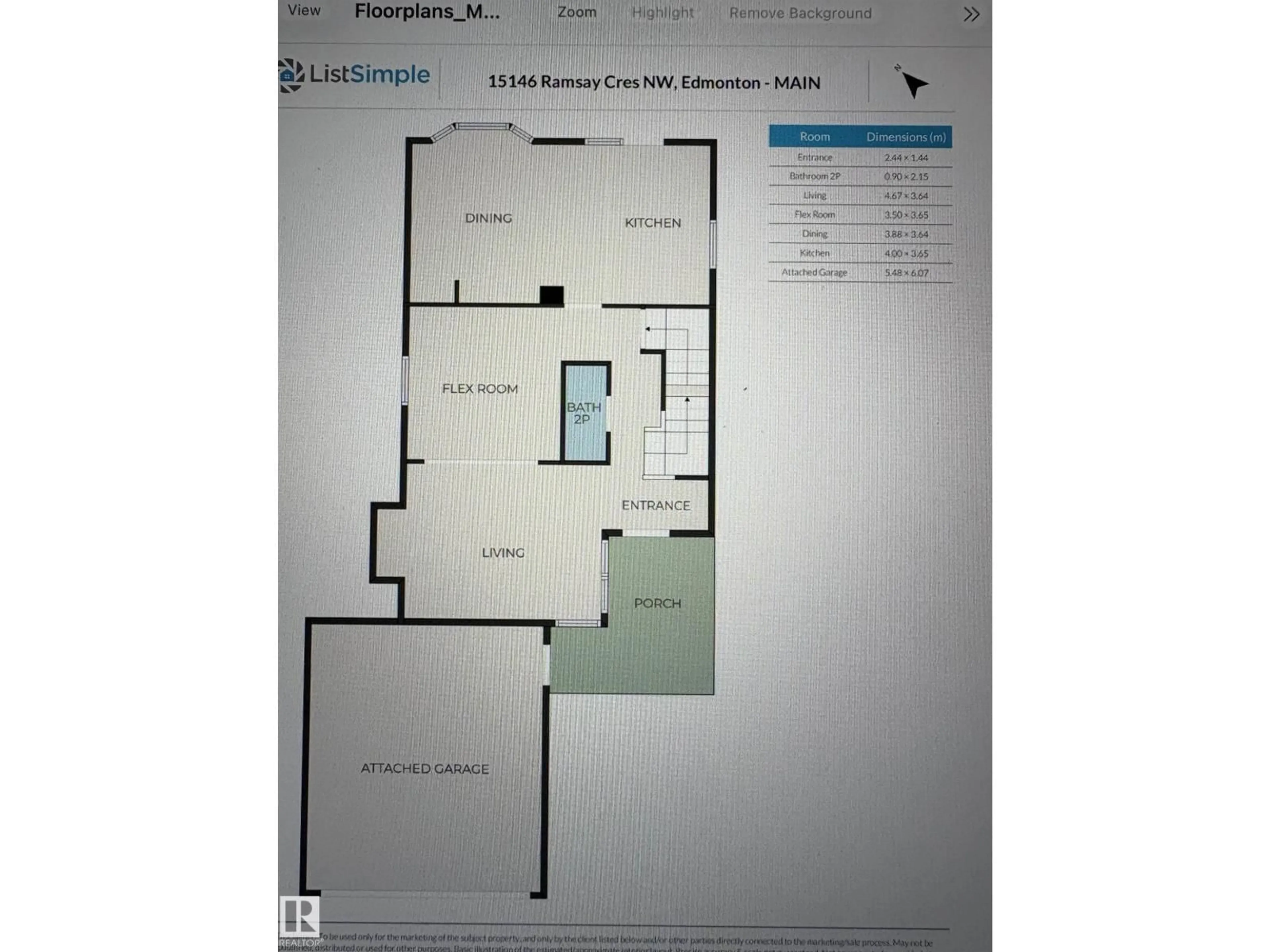 Floor plan for 15146 RAMSAY CR, Edmonton Alberta T6H5P4