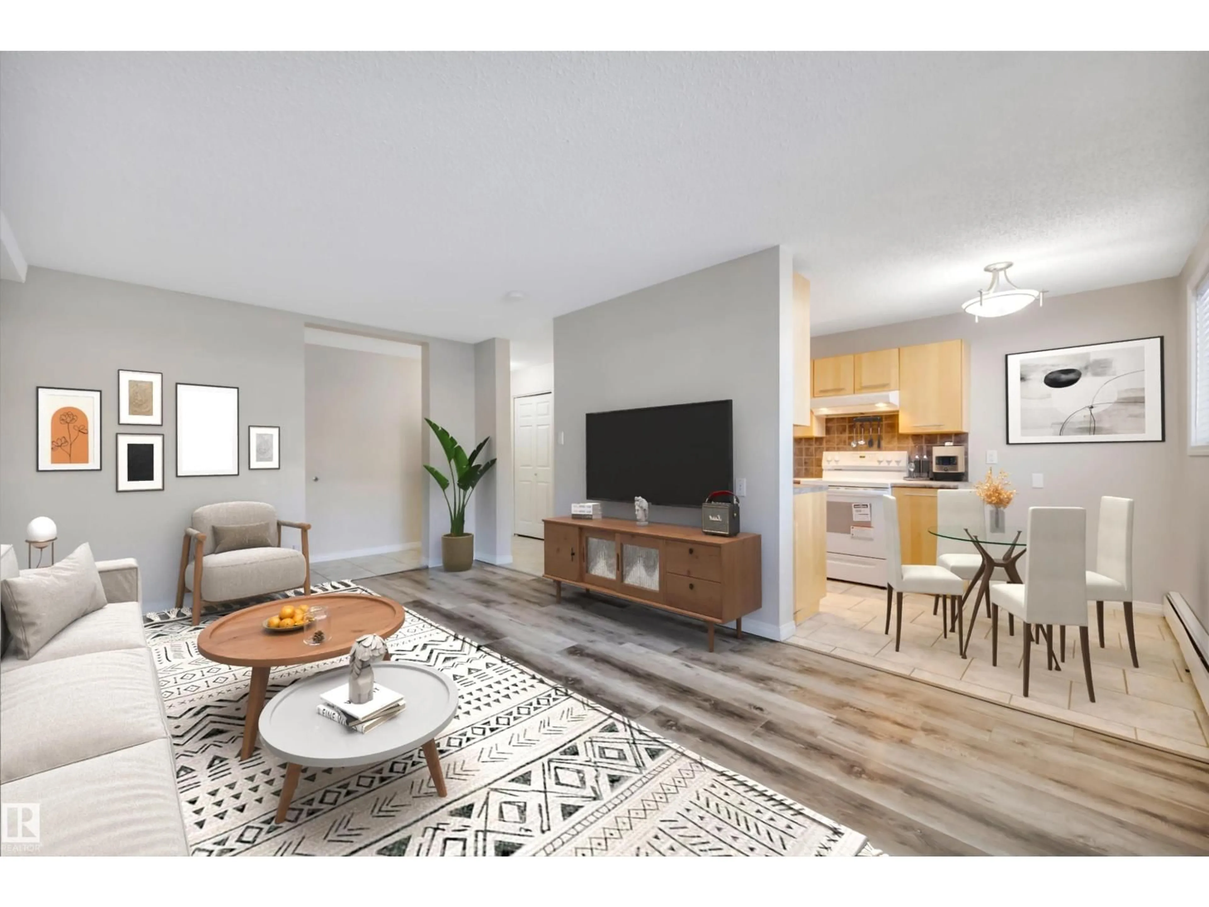 Living room with furniture, unknown for #105 - 10149 83 AV, Edmonton Alberta T6E2C5