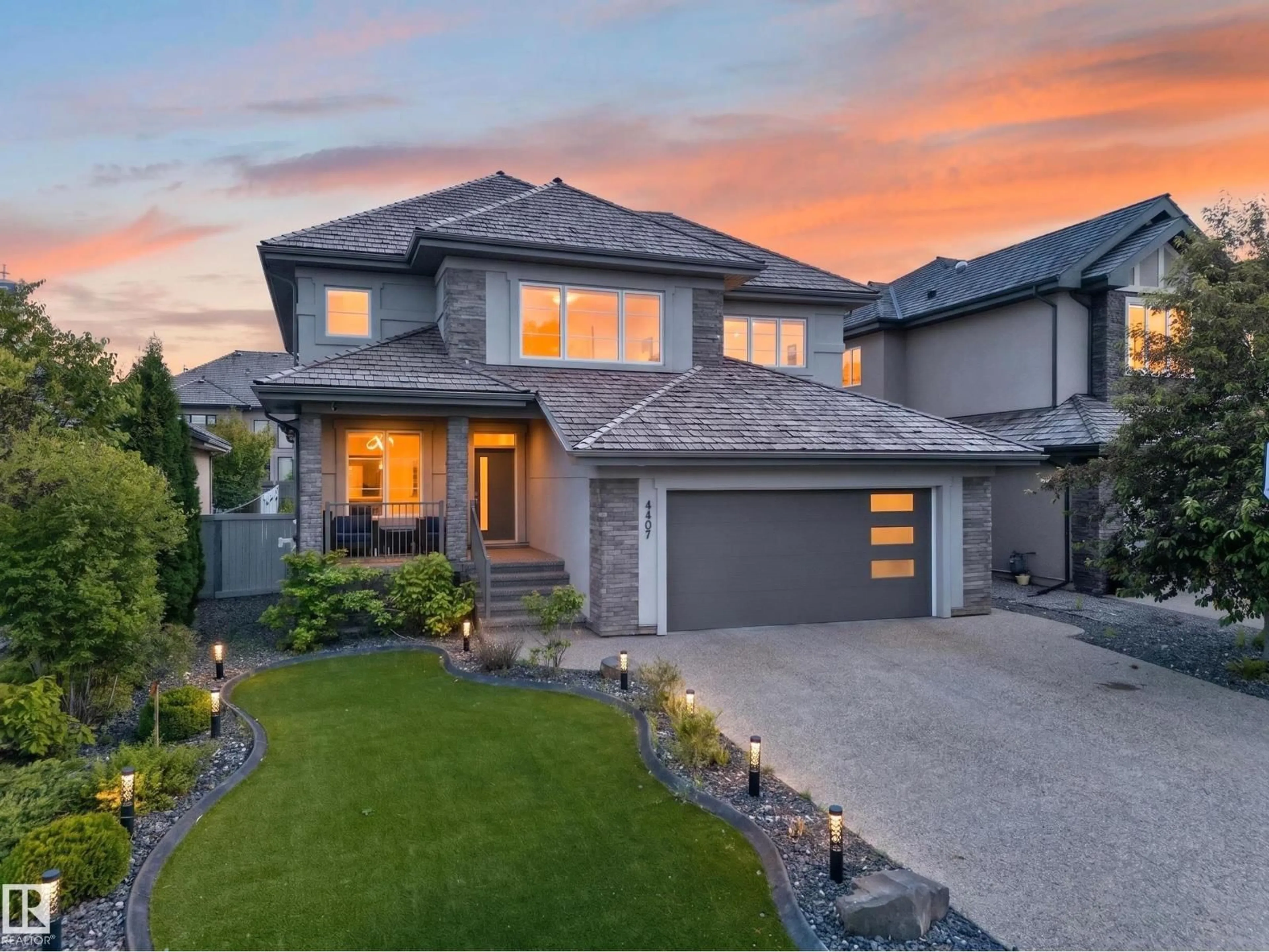 Home with brick exterior material, street for 4407 WESTCLIFF CL, Edmonton Alberta T6W2L2