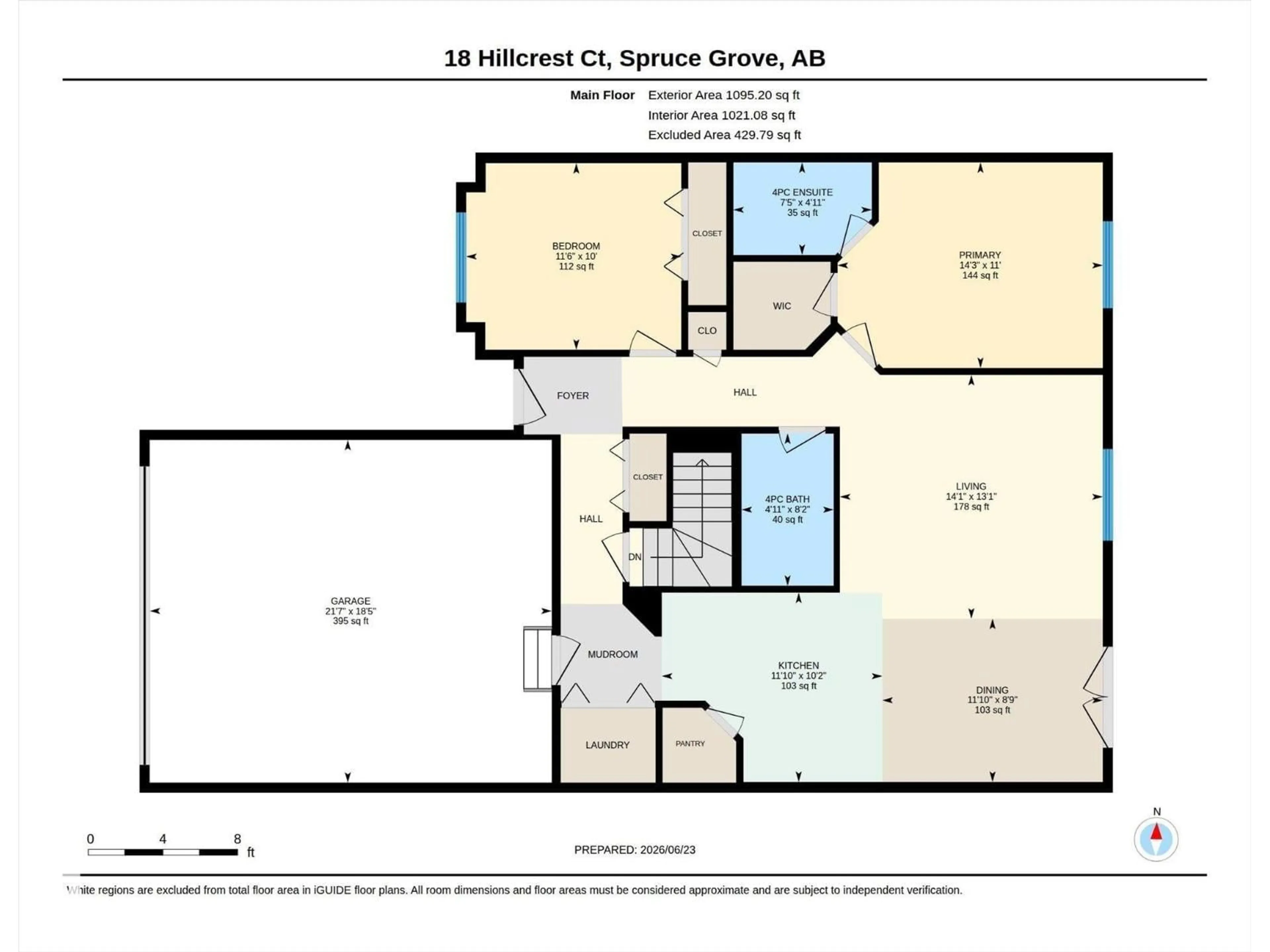 Floor plan for 18 HILLCREST CO, Spruce Grove Alberta T7X4A8