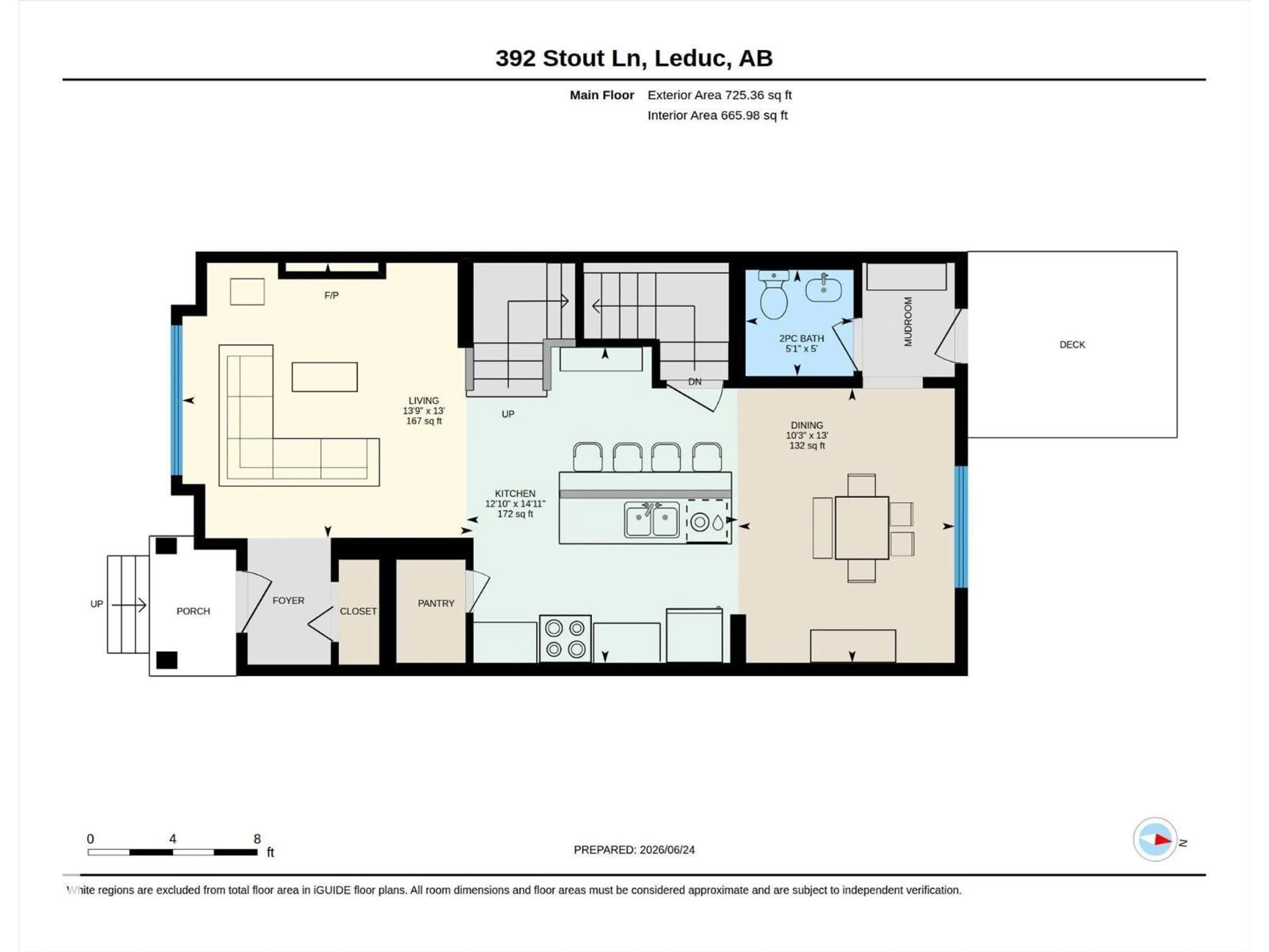 Floor plan for 392 STOUT LN, Leduc Alberta T9E1K4