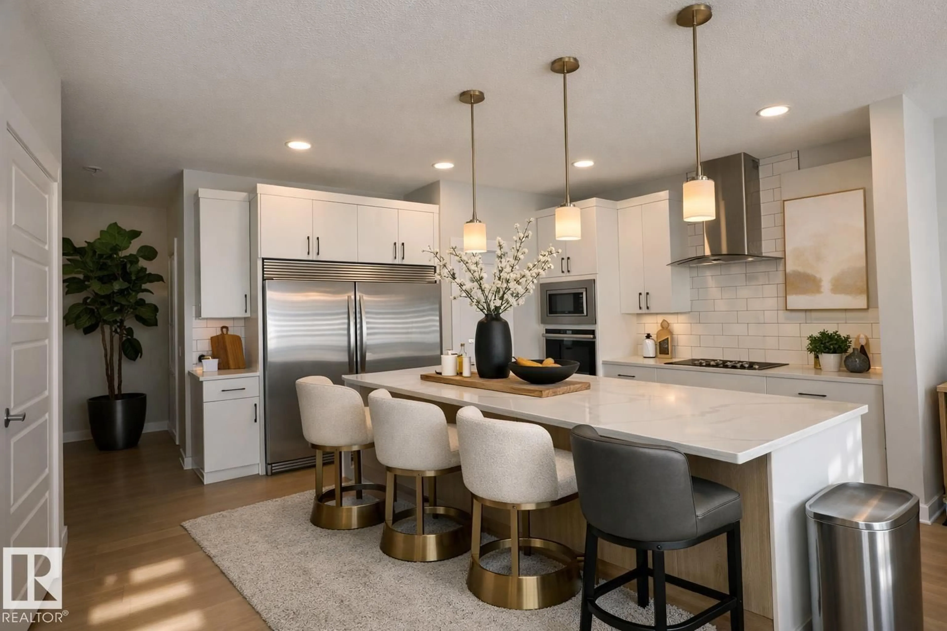 Open concept kitchen, ceramic/tile floor for NW - 9952 227 ST, Edmonton Alberta T5T7V1
