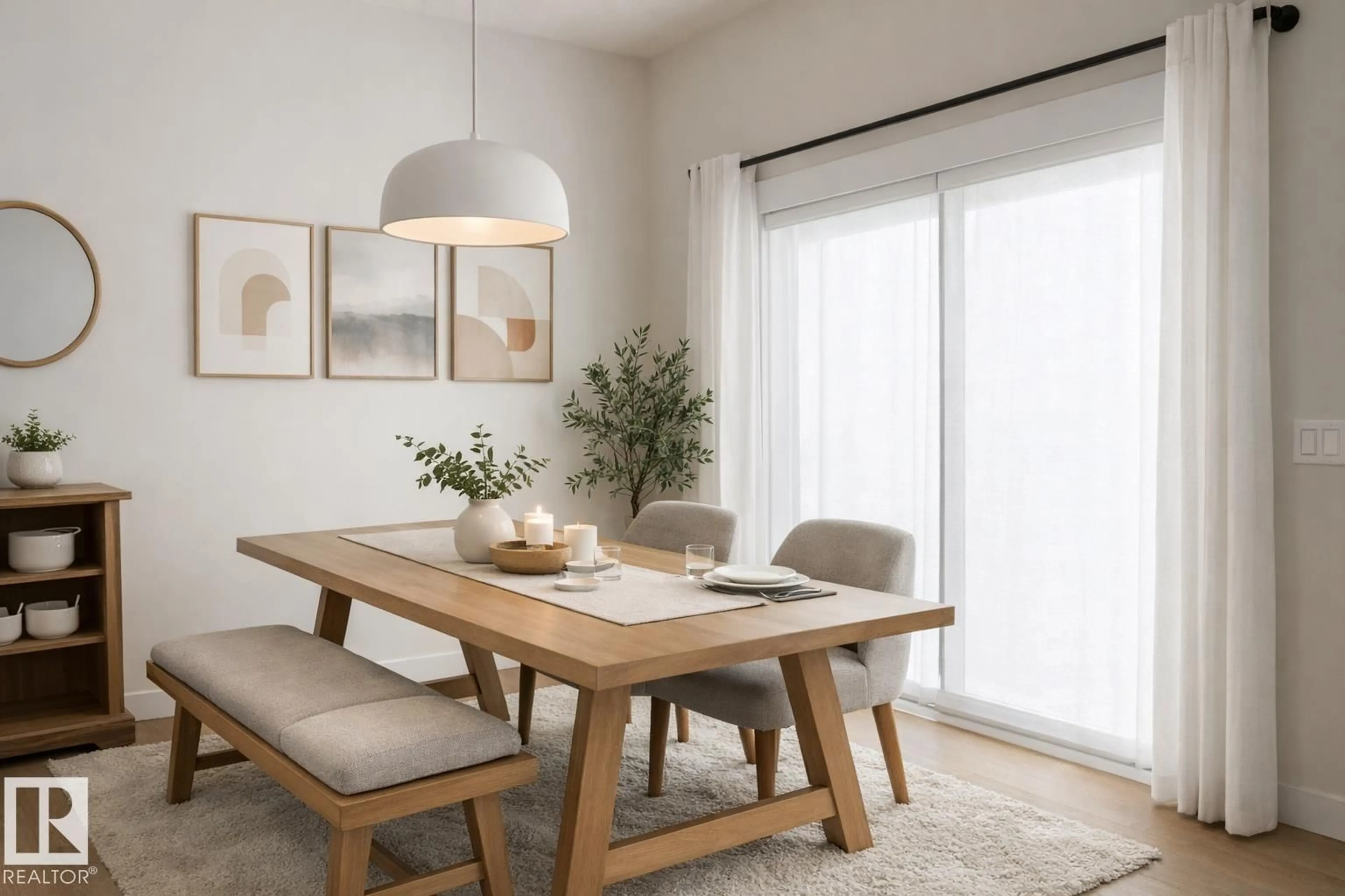 Dining room, wood/laminate floor for NW - 9952 227 ST, Edmonton Alberta T5T7V1