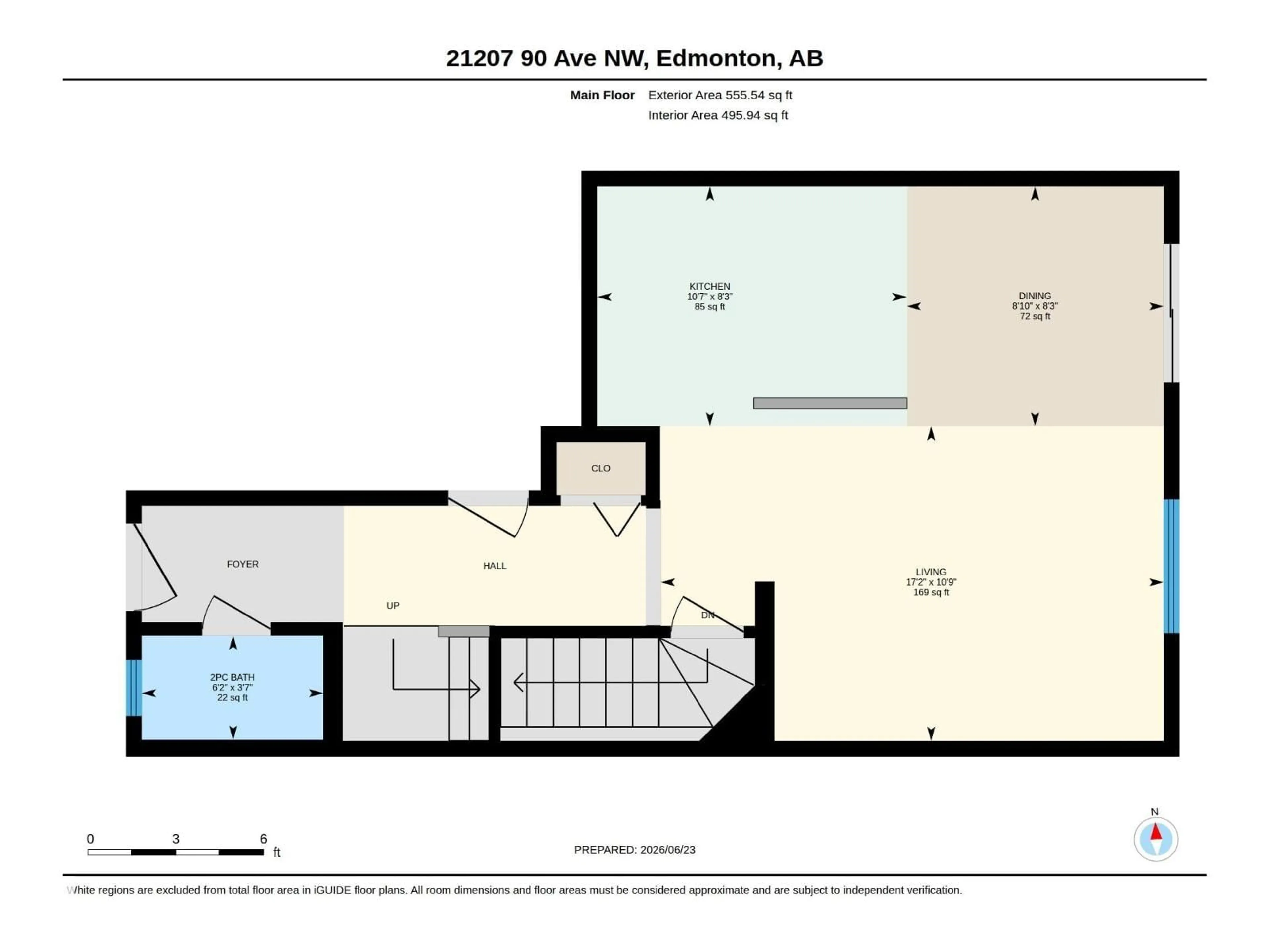 Floor plan for 21207 90 AVE, Edmonton Alberta T5T6Z1