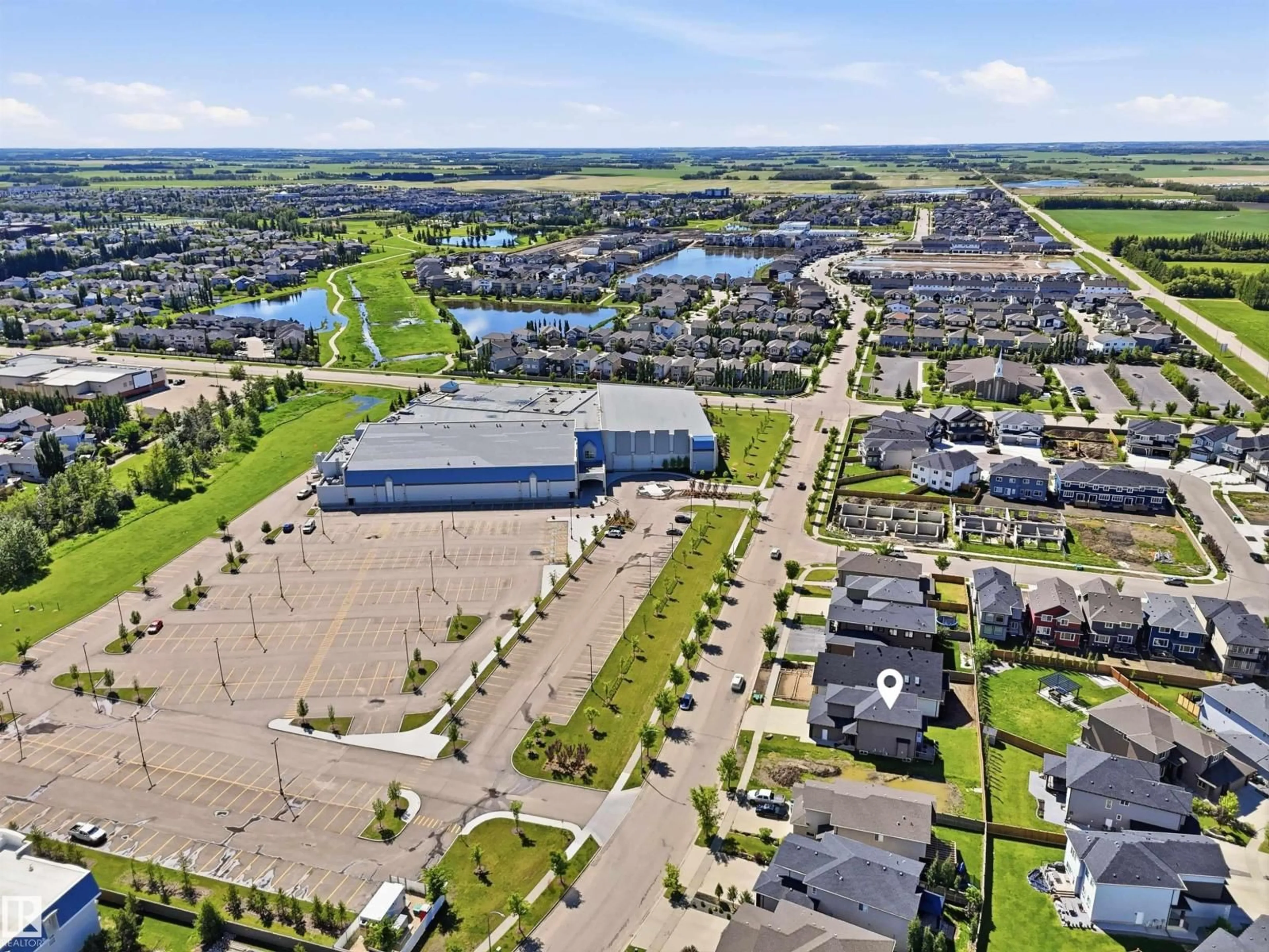 A pic from outside/outdoor area/front of a property/back of a property/a pic from drone, water/lake/river/ocean view for 5110 RUE EAGLEMONT, Beaumont Alberta T4X0H0