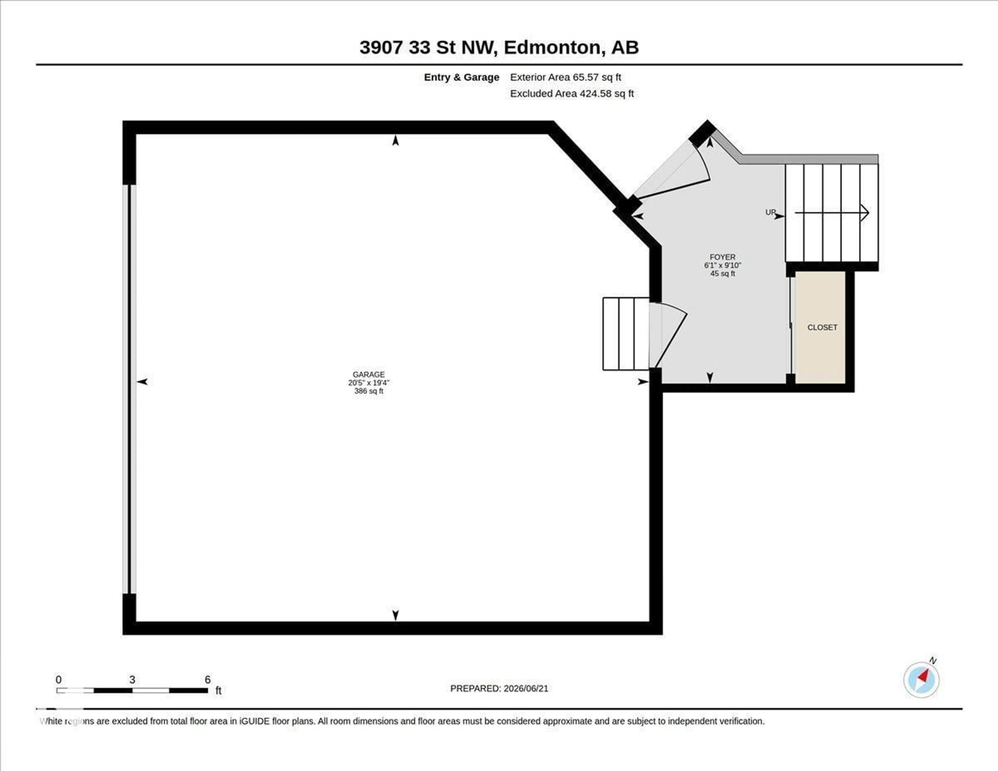 Floor plan for 3907 33 ST, Edmonton Alberta T6T1J7