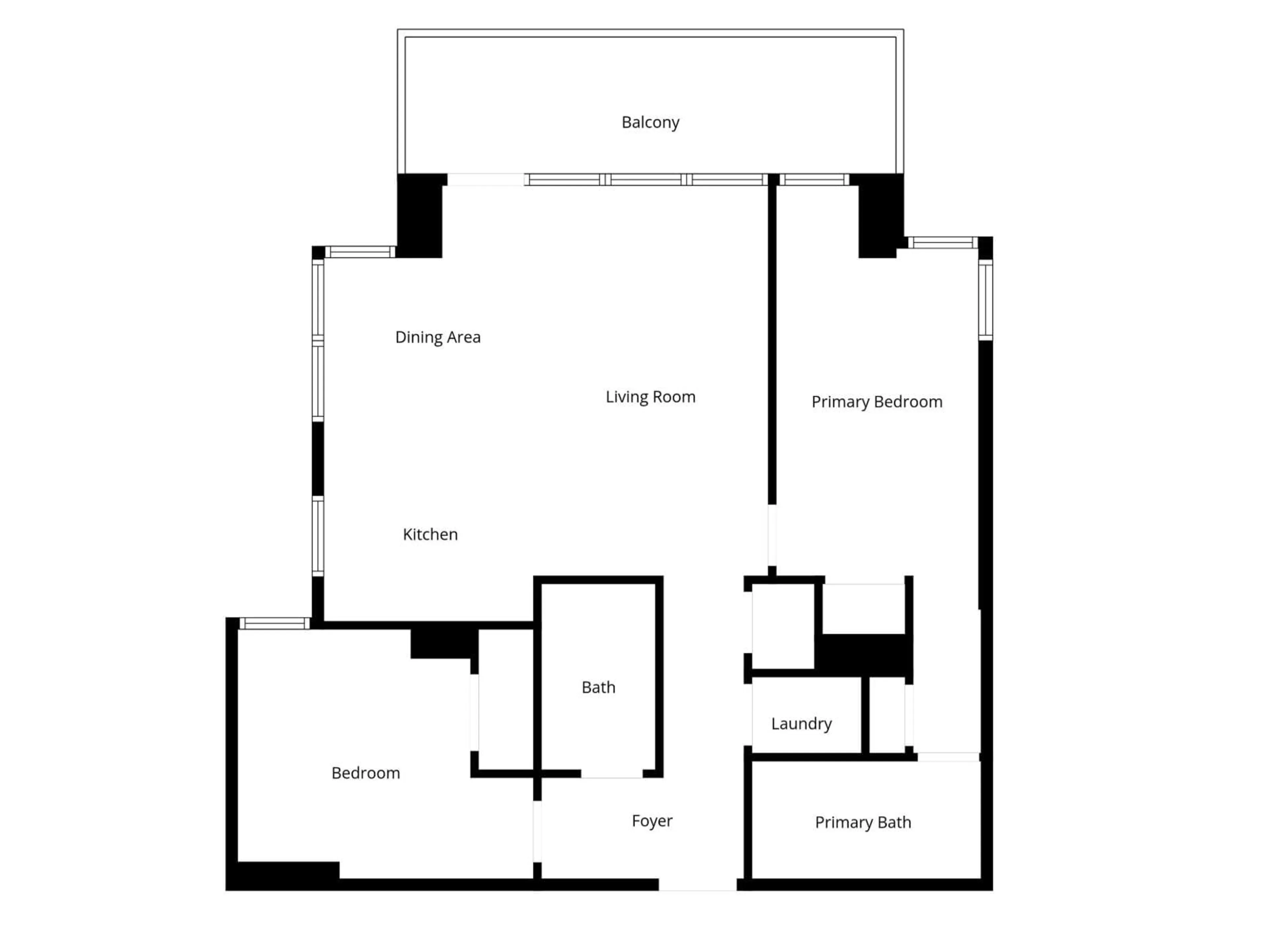 Floor plan for 10180 - 2201 103 ST, Edmonton Alberta T5J0L1
