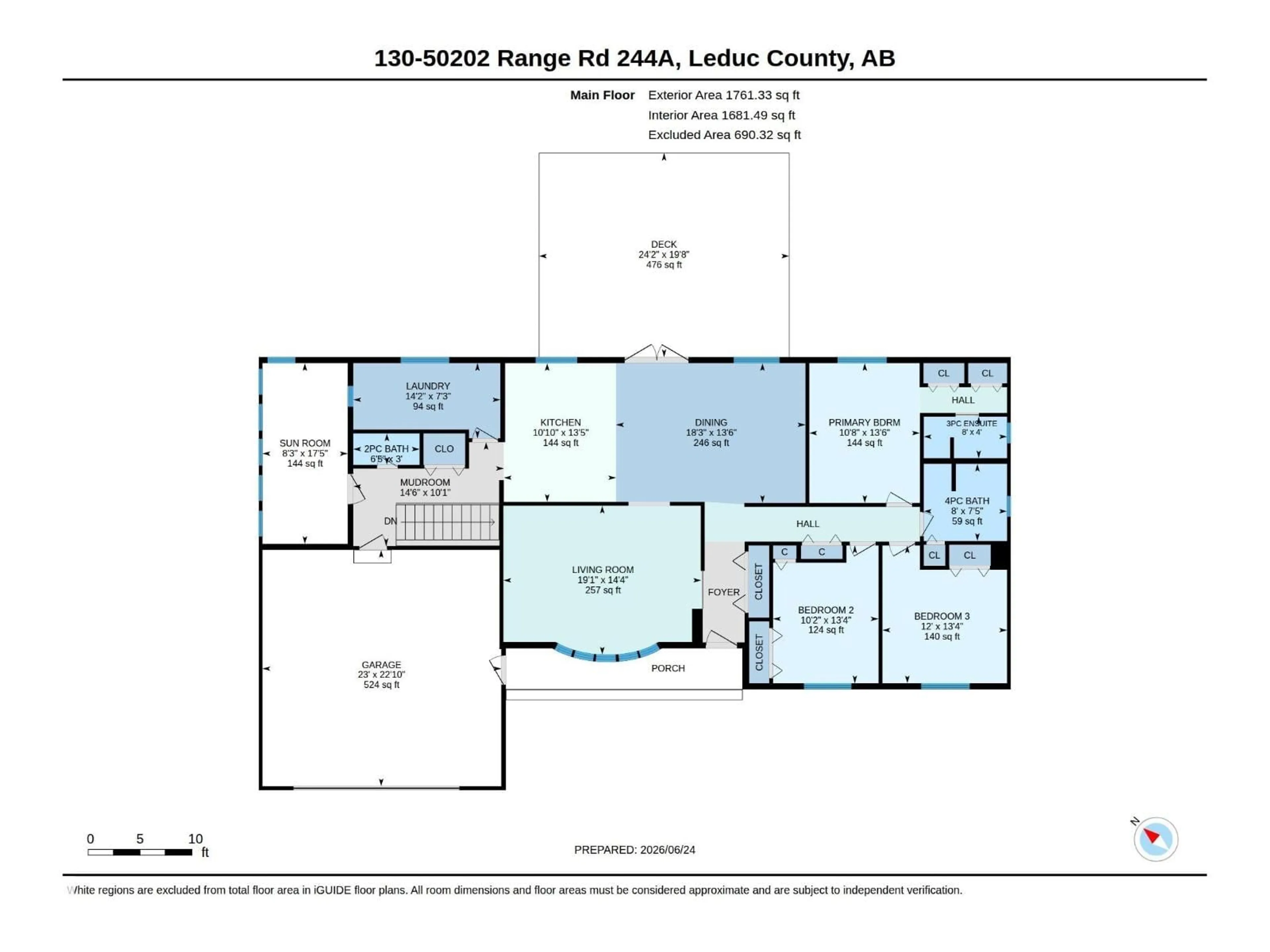 Floor plan for 130 50202 RGE RD 244A, Rural Leduc County Alberta T4X0P4