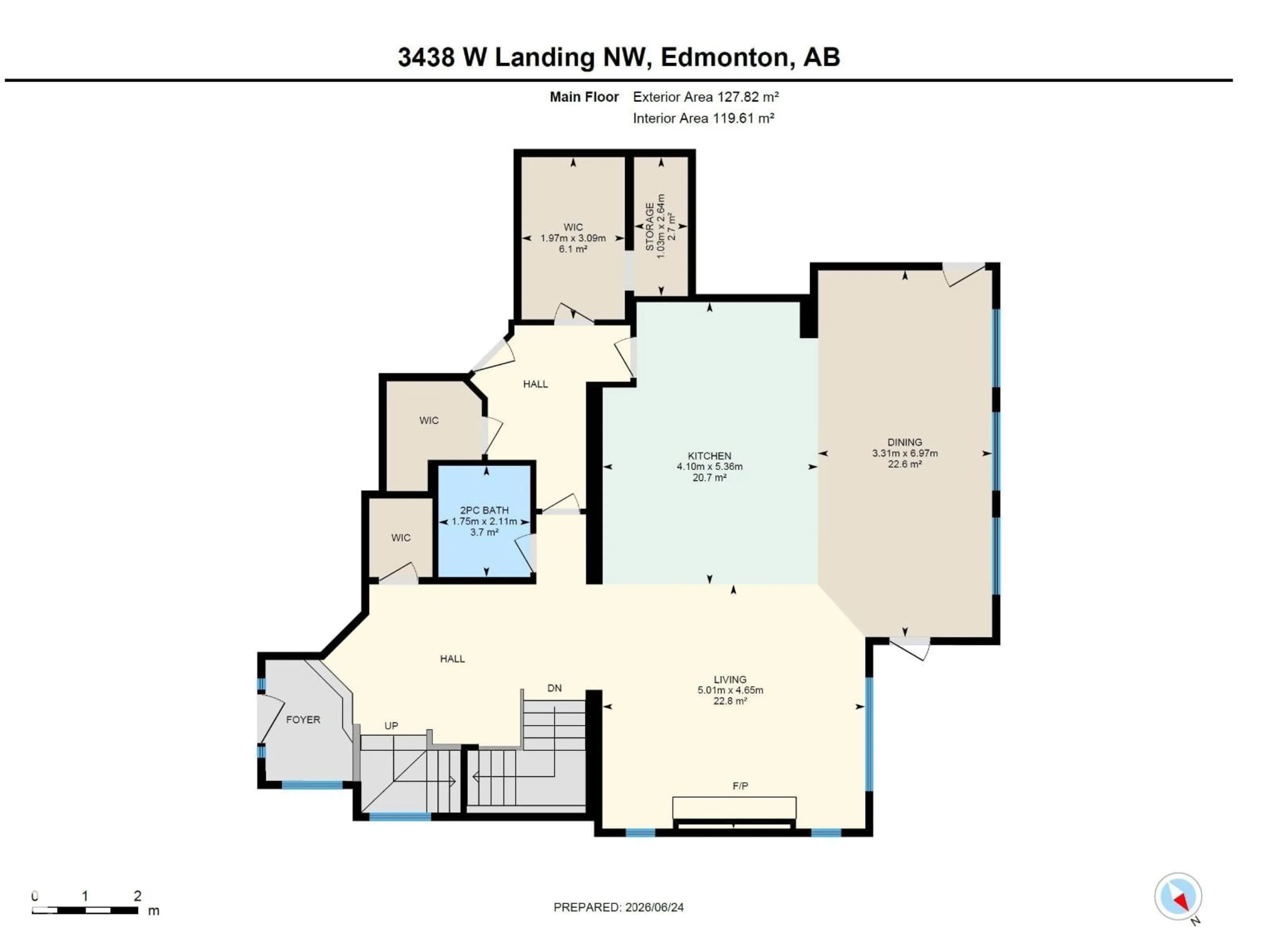 Floor plan for 3438 WEST LANDING LD, Edmonton Alberta T6W0T4