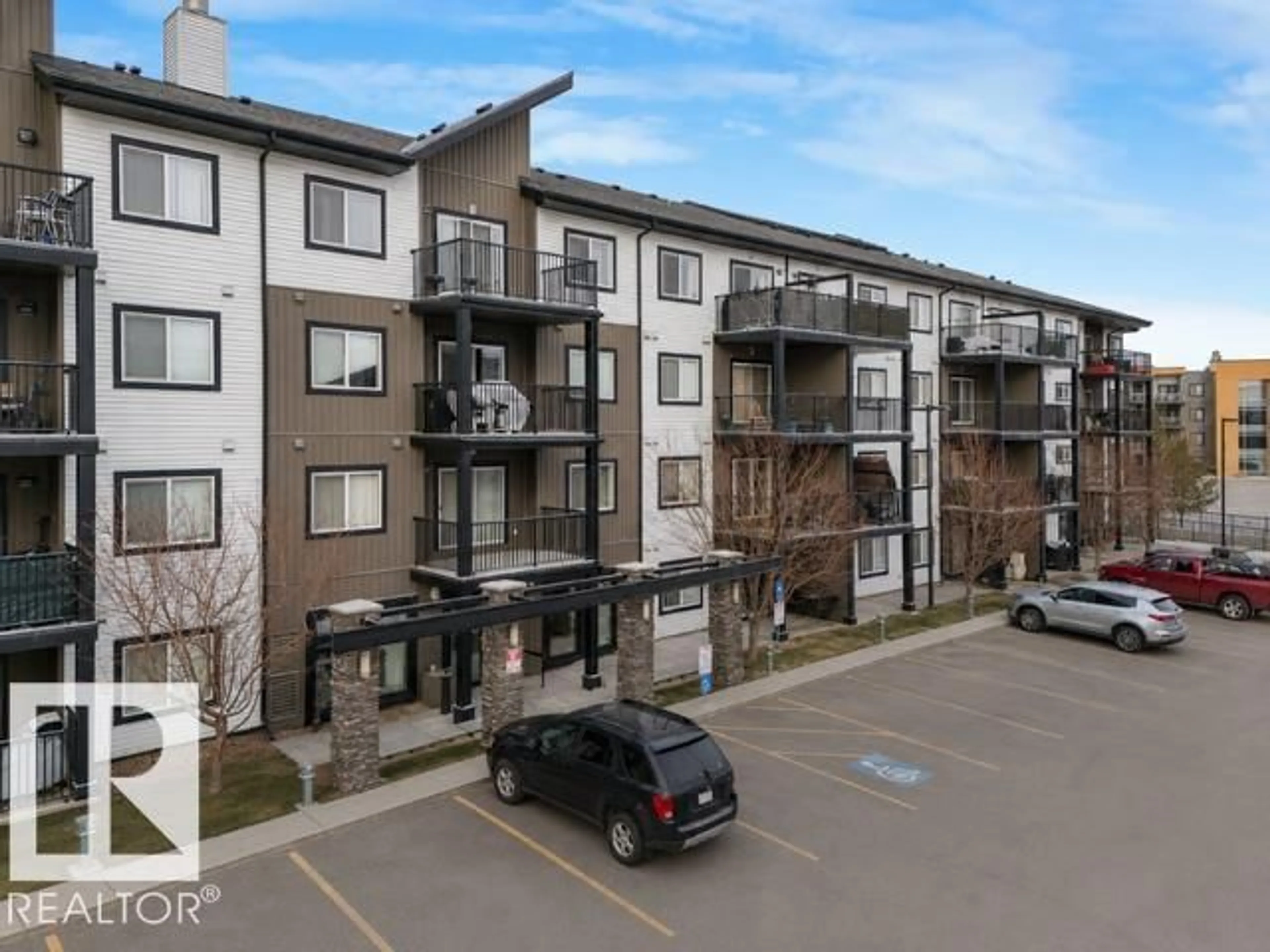 A pic from outside/outdoor area/front of a property/back of a property/a pic from drone, unknown for #212 - 508 ALBANY WY, Edmonton Alberta T6V0L1