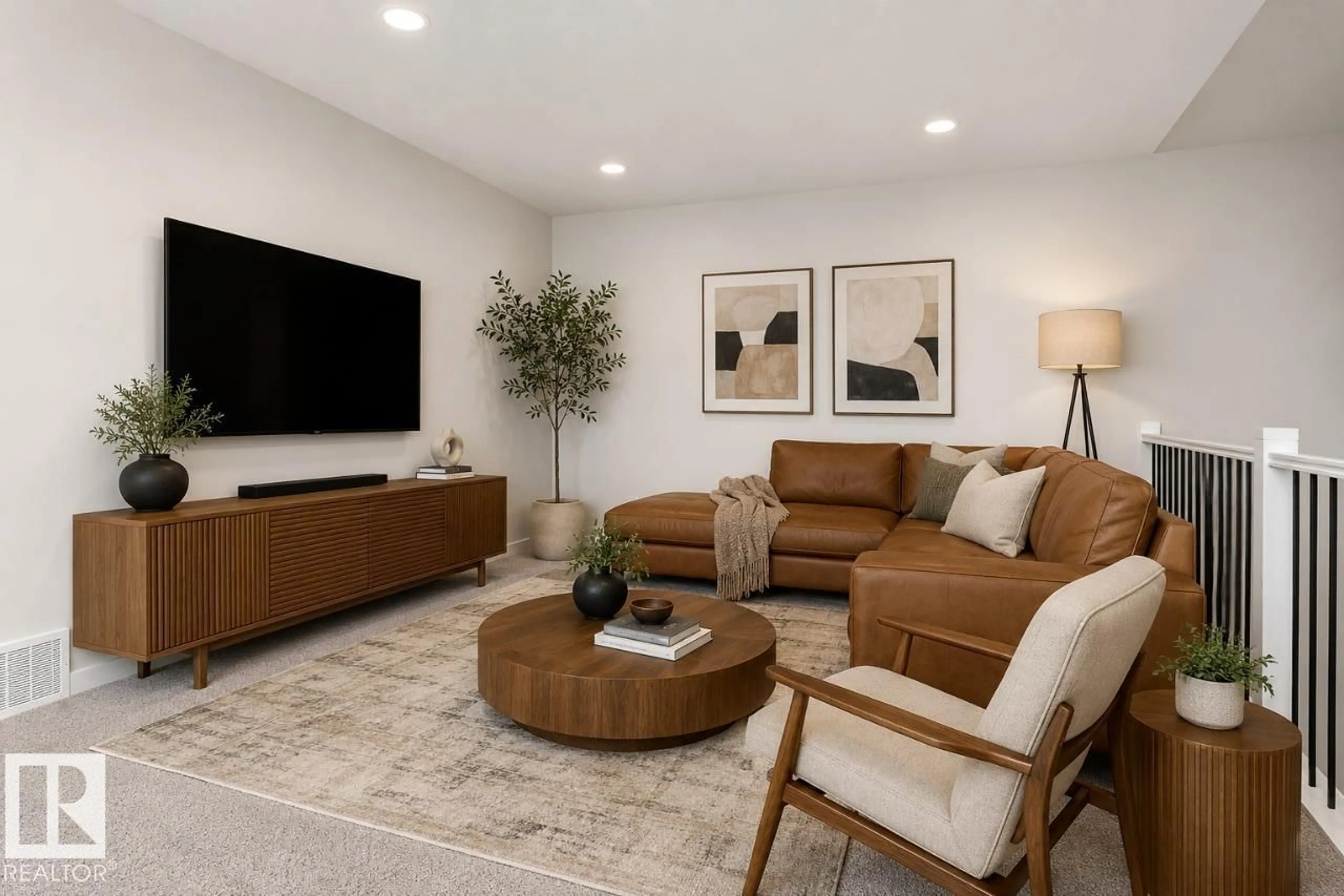 Living room with furniture, unknown for NW - 17320 5 ST, Edmonton Alberta T5Y6G4