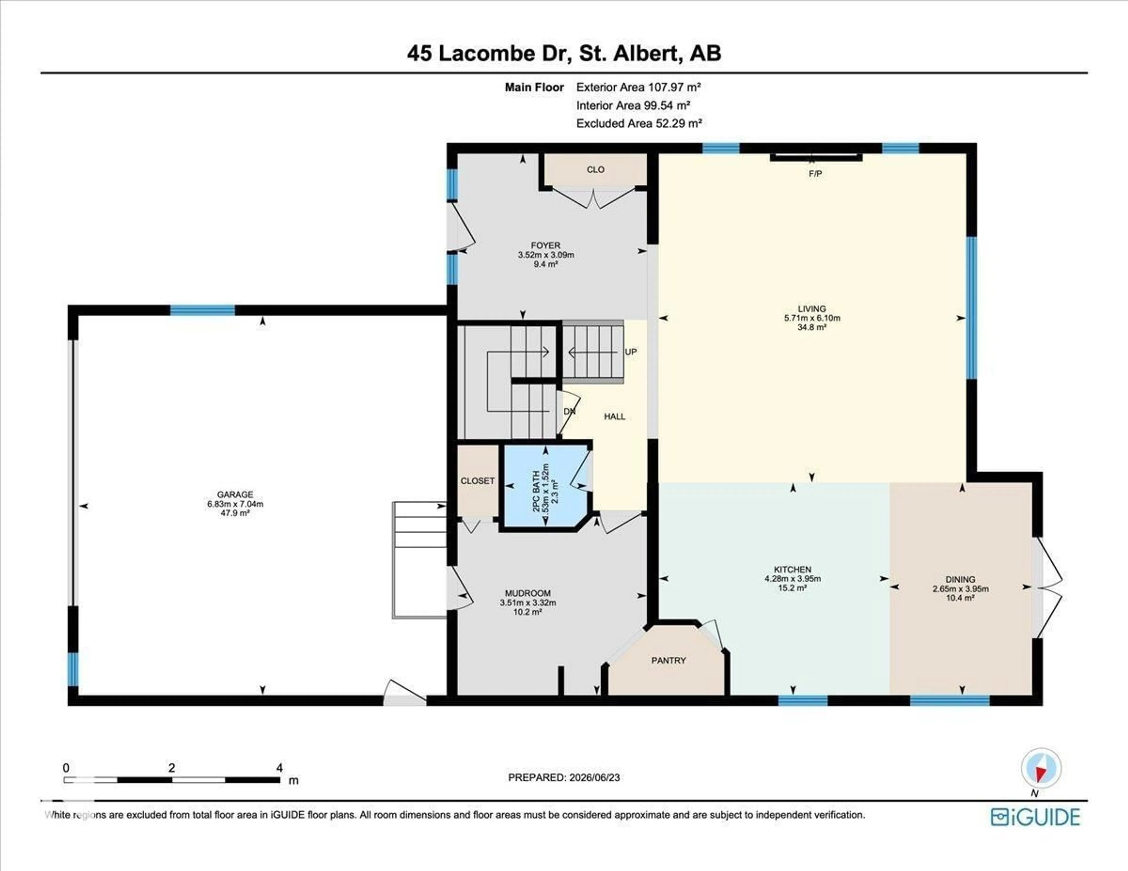 Floor plan for 45 LACOMBE DR, St. Albert Alberta T8N4G8