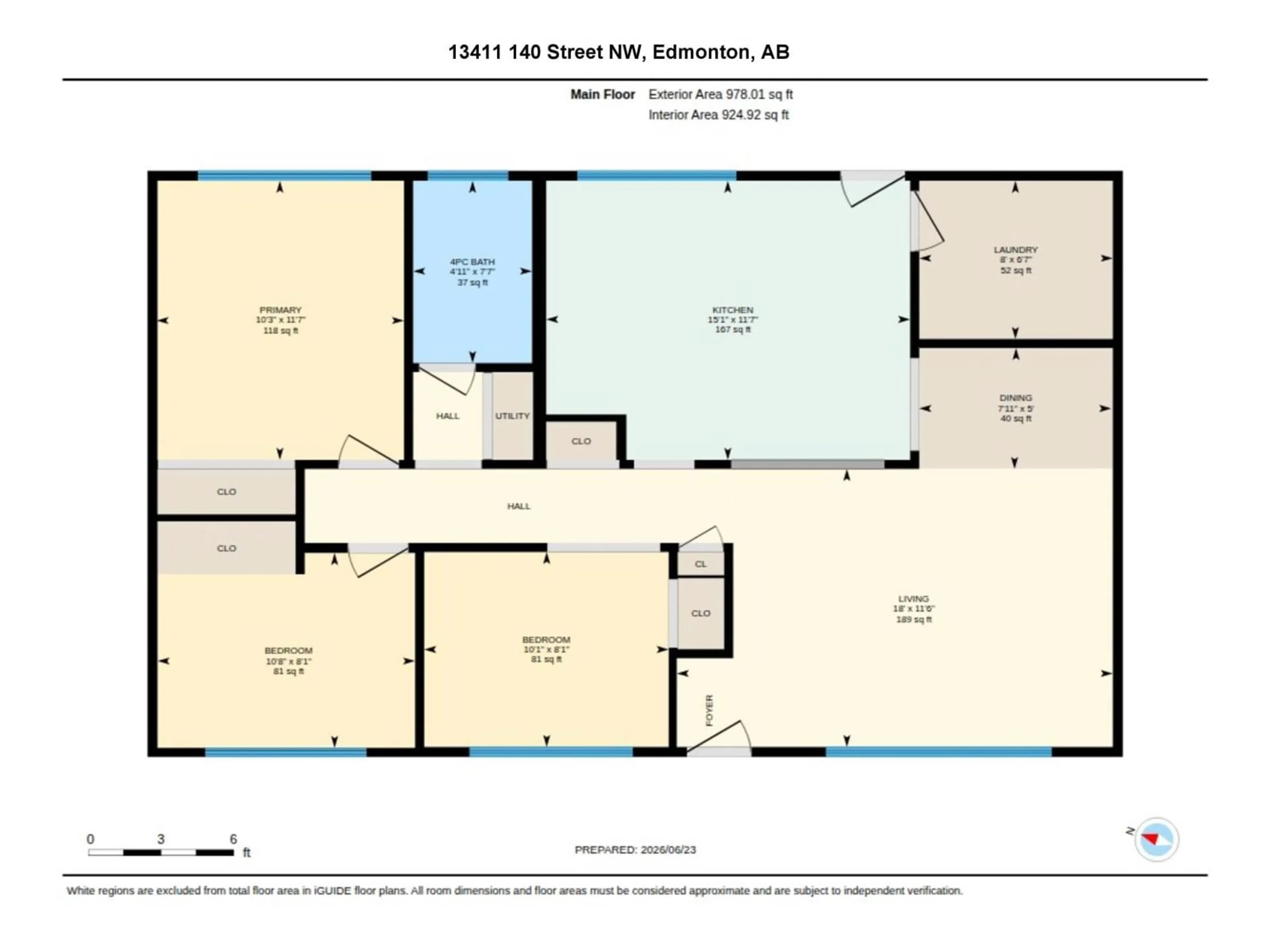 Floor plan for 13411 140 ST, Edmonton Alberta T5L2E4