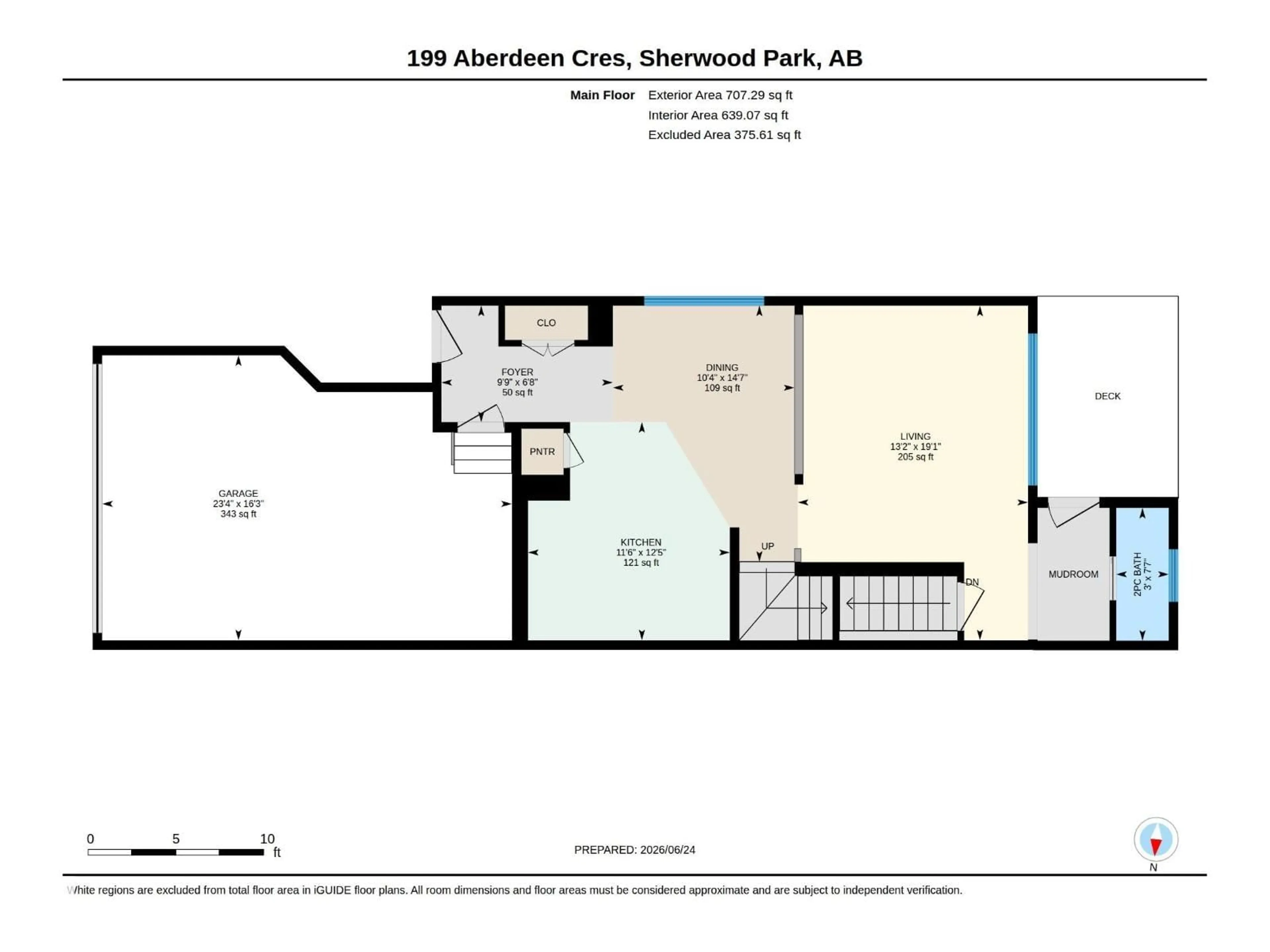 Floor plan for 199 ABERDEEN CR, Sherwood Park Alberta T8H0Z1