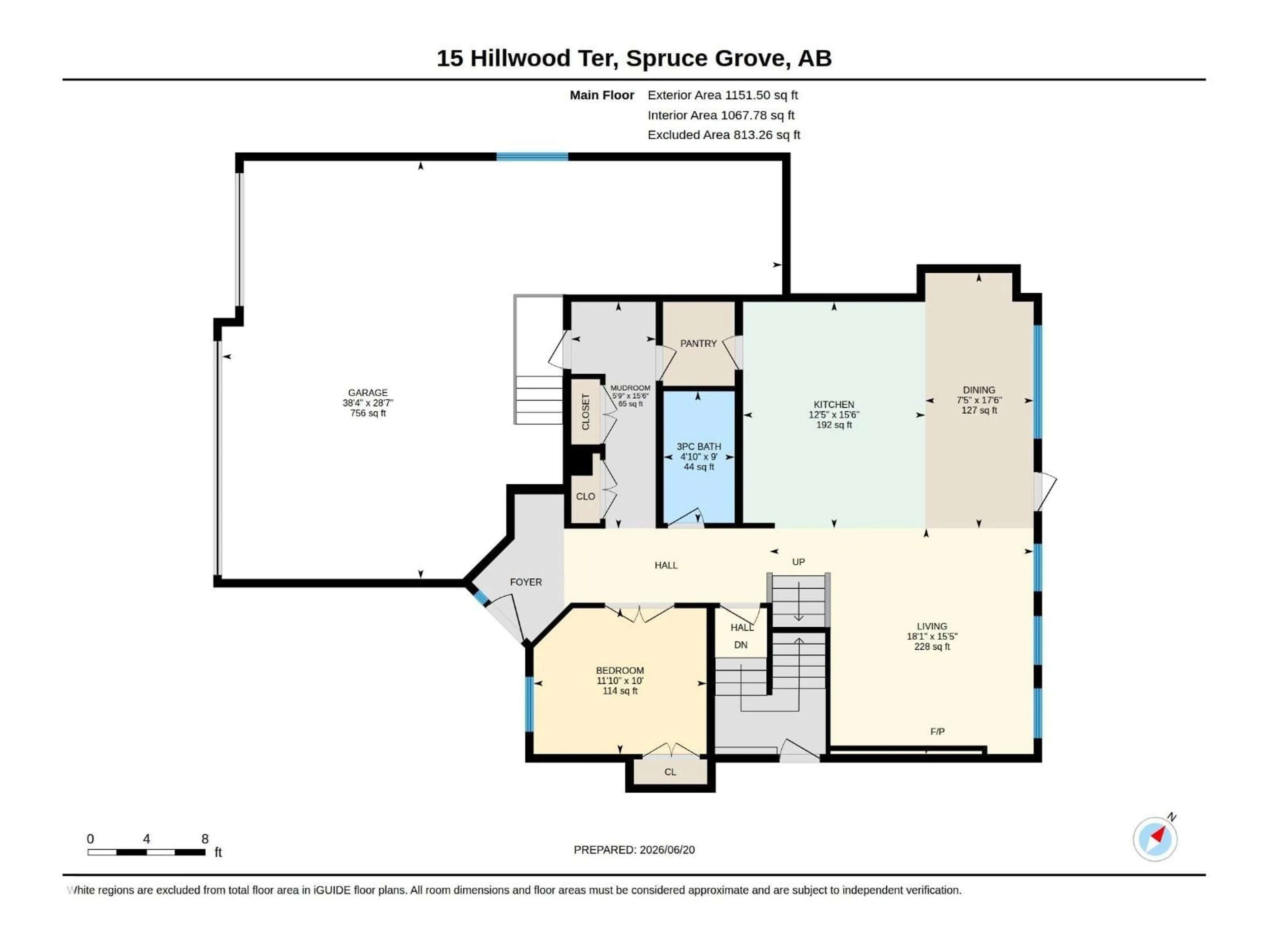 Floor plan for 15 HILLWOOD TC, Spruce Grove Alberta T7X0X4