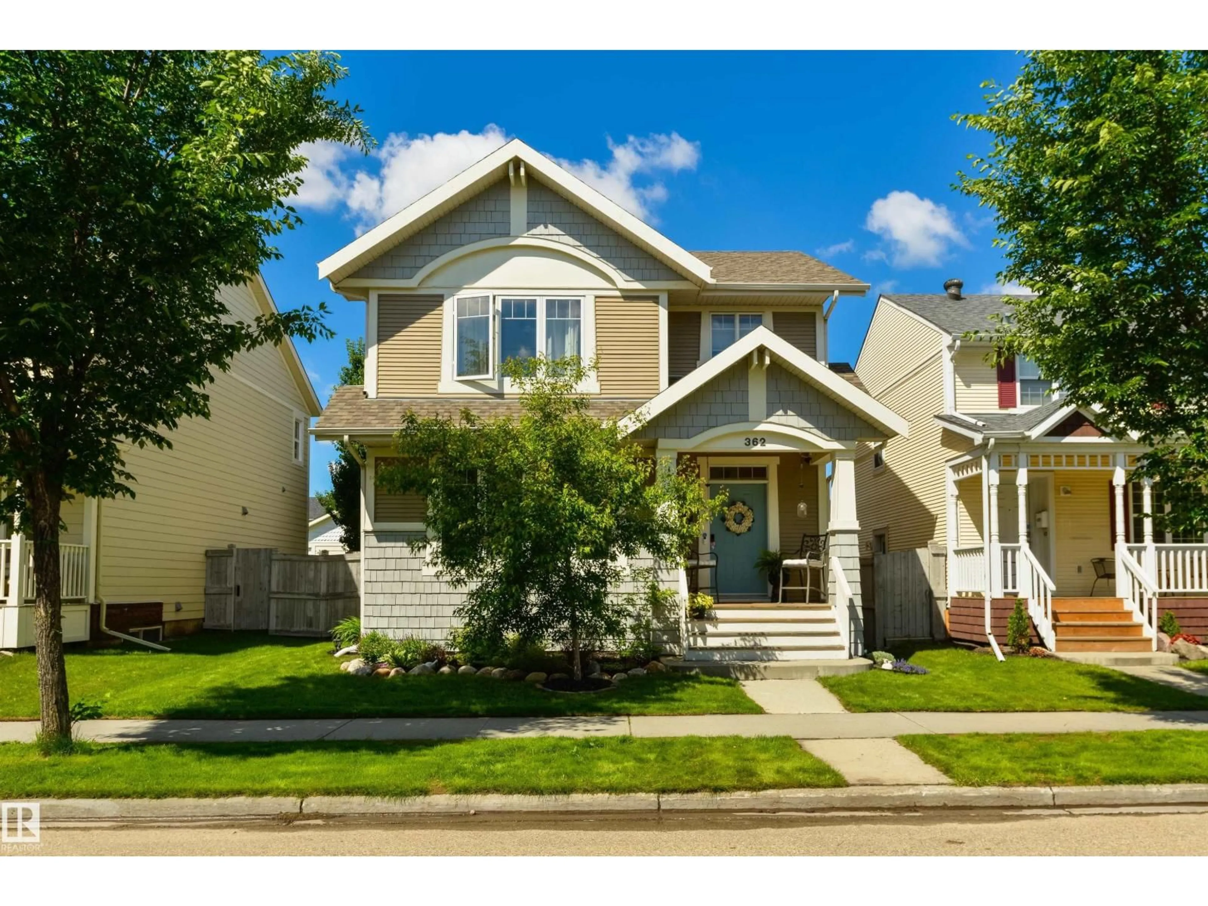 Home with vinyl exterior material, street for 362 GRIESBACH SCHOOL RD, Edmonton Alberta T5E1Z8