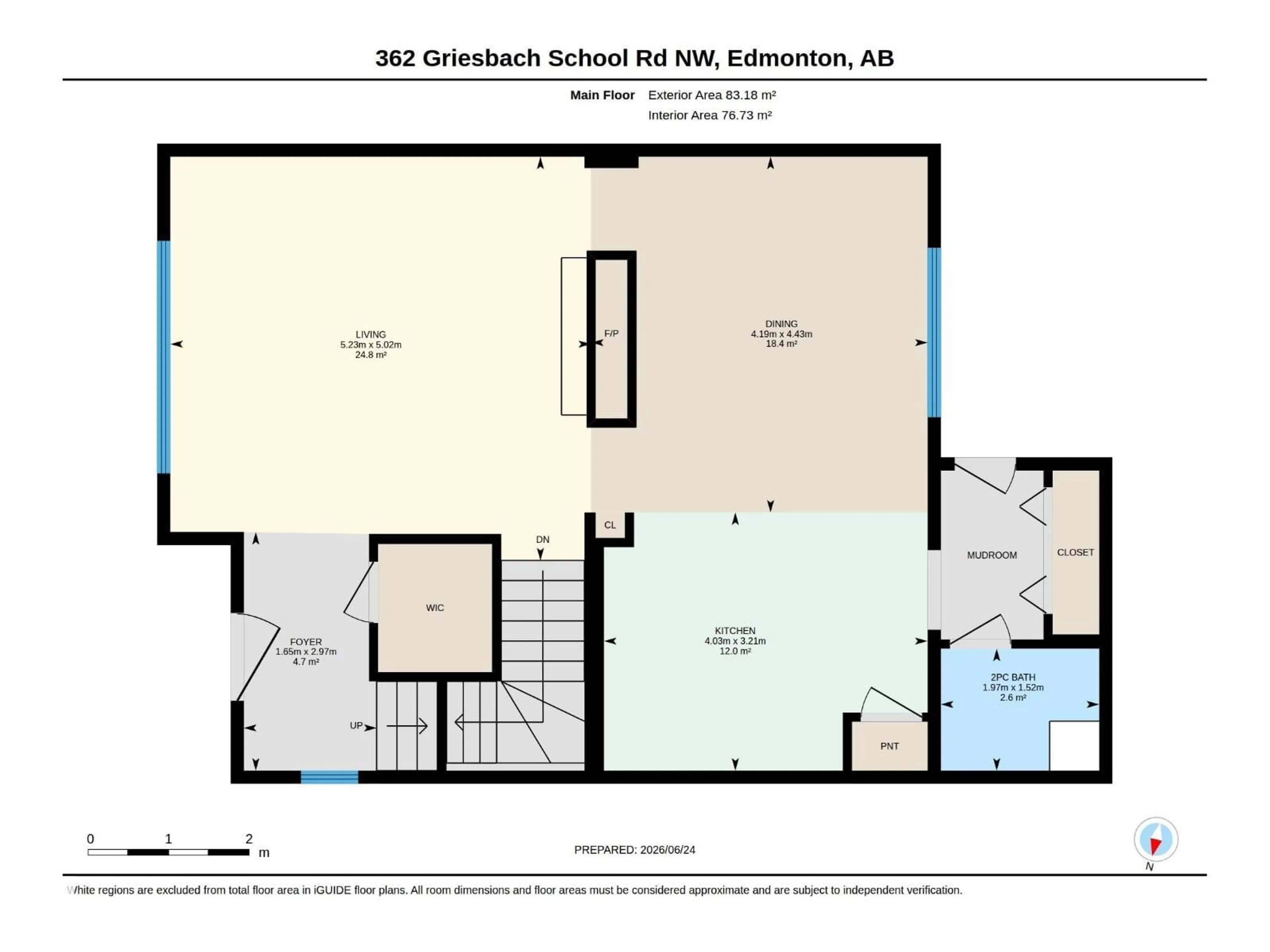 Floor plan for 362 GRIESBACH SCHOOL RD, Edmonton Alberta T5E1Z8