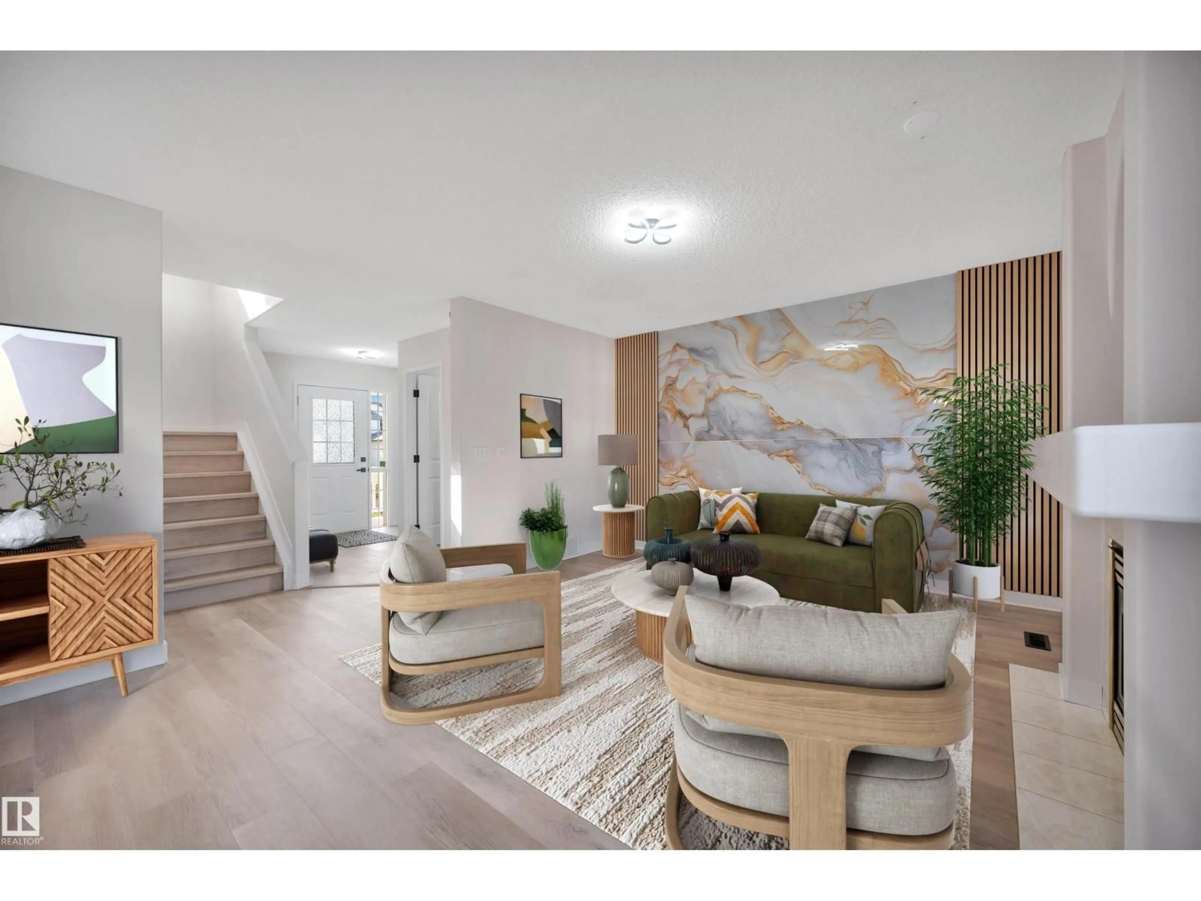 Living room with furniture, unknown for NW - 4124 37A AV, Edmonton Alberta T6L7A1