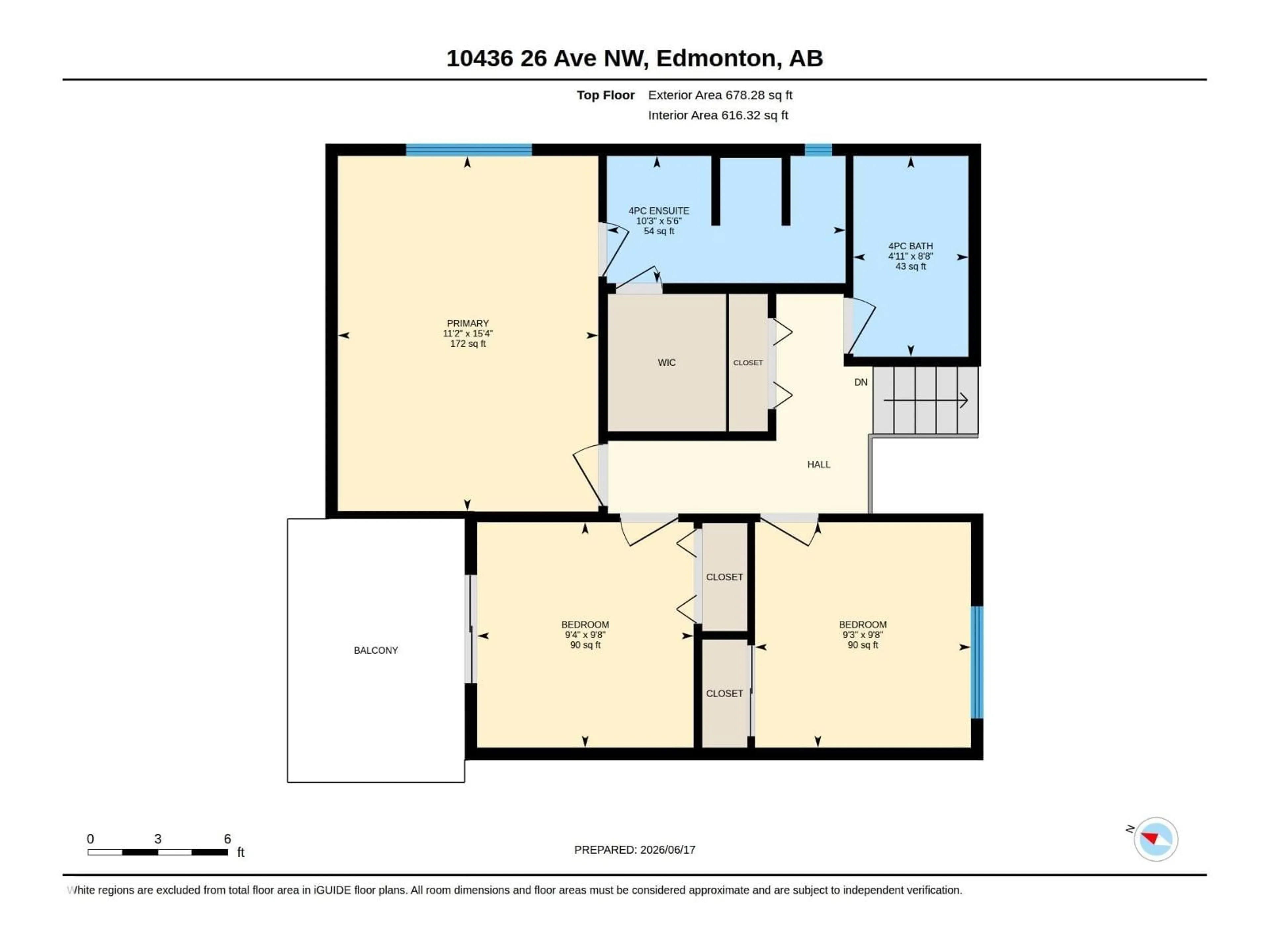 Floor plan for 10436 26 AV, Edmonton Alberta T6J4J9