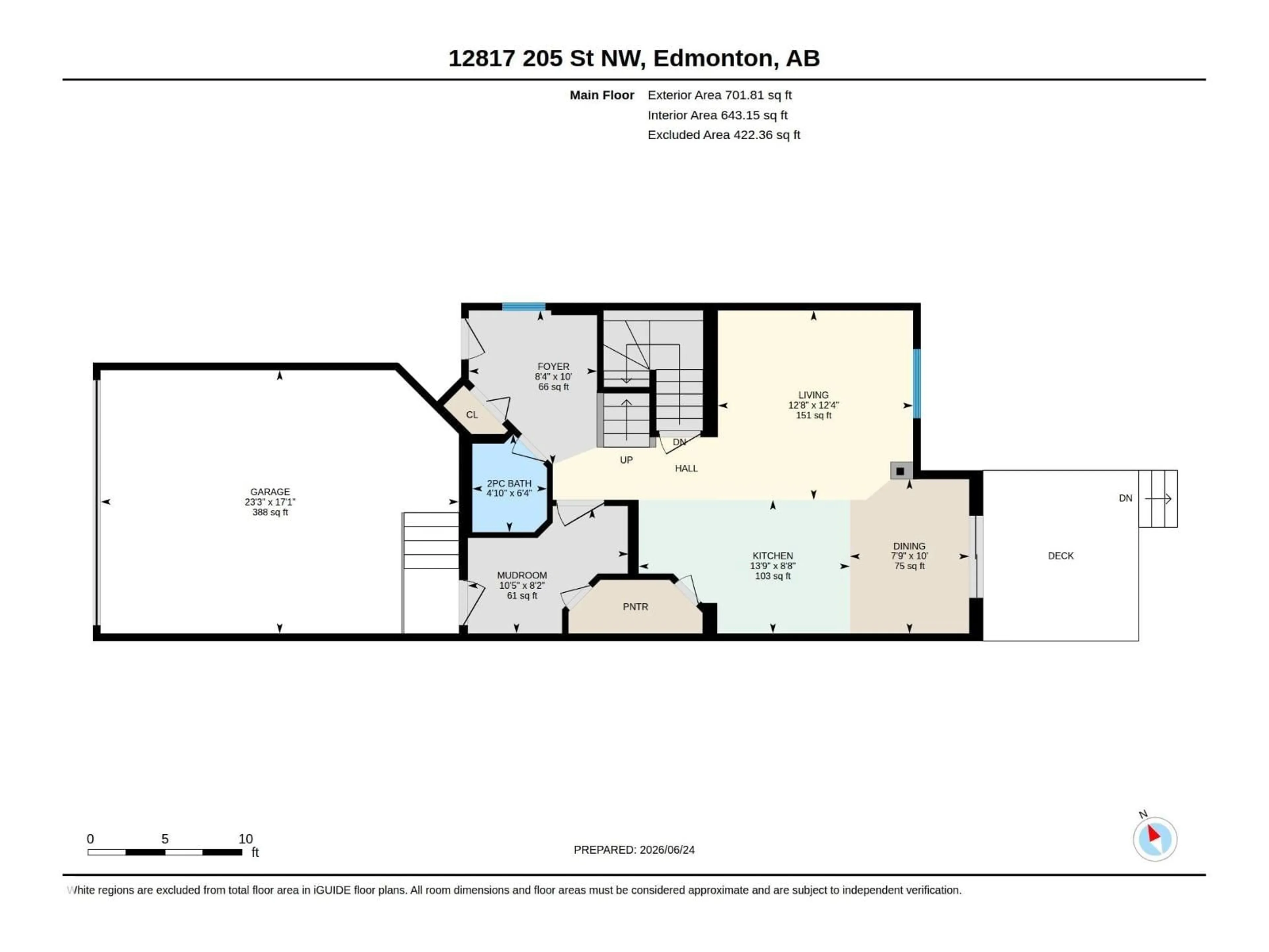 Floor plan for 12817 205 ST, Edmonton Alberta T5S0L8