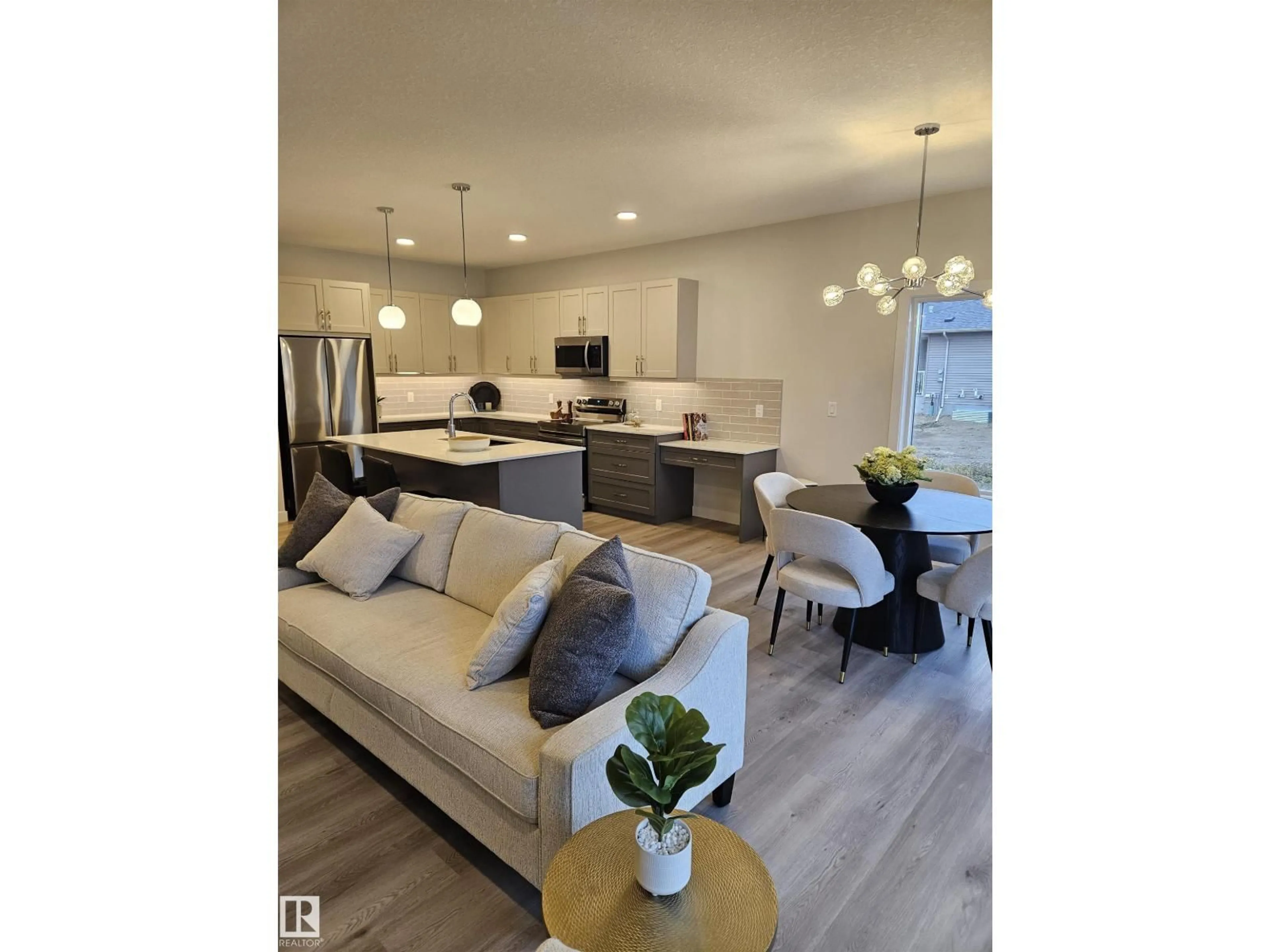 Open concept kitchen, wood/laminate floor for 11 - 44 DALTON LI, Spruce Grove Alberta T7X4C4