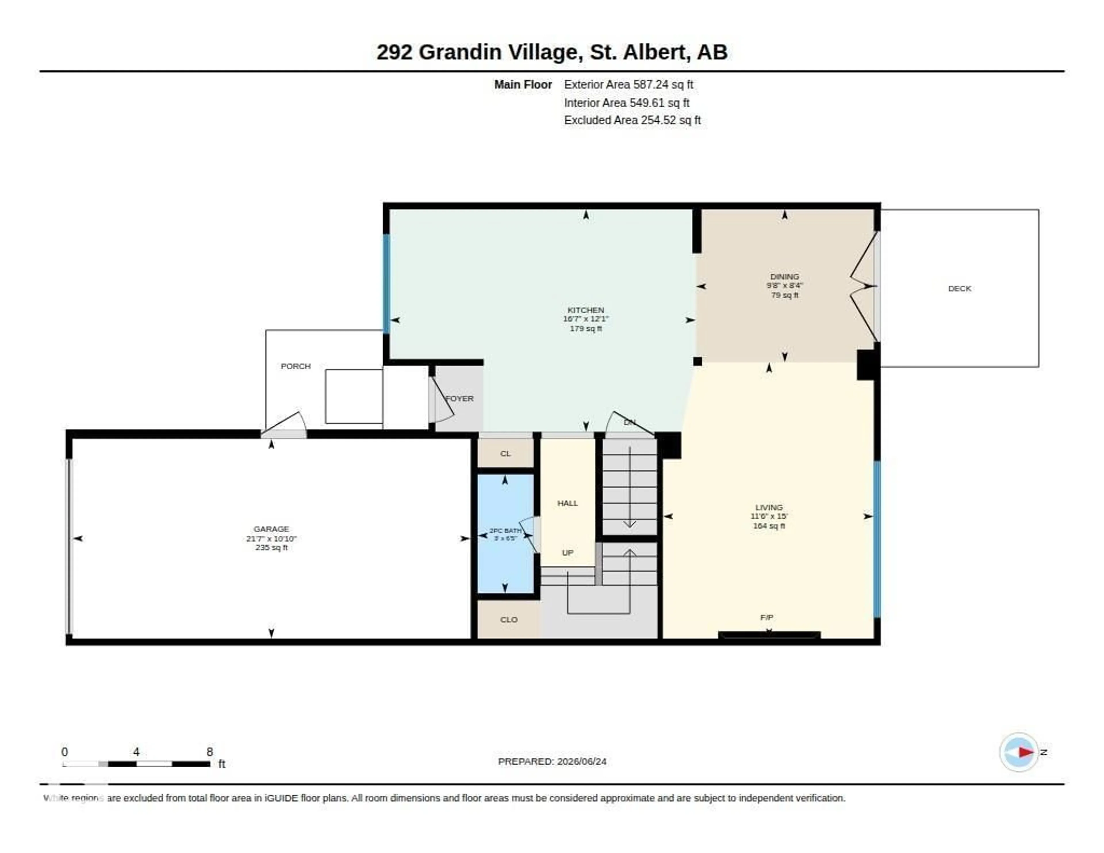 Floor plan for 292 GRANDIN VG, St. Albert Alberta T8N2R6