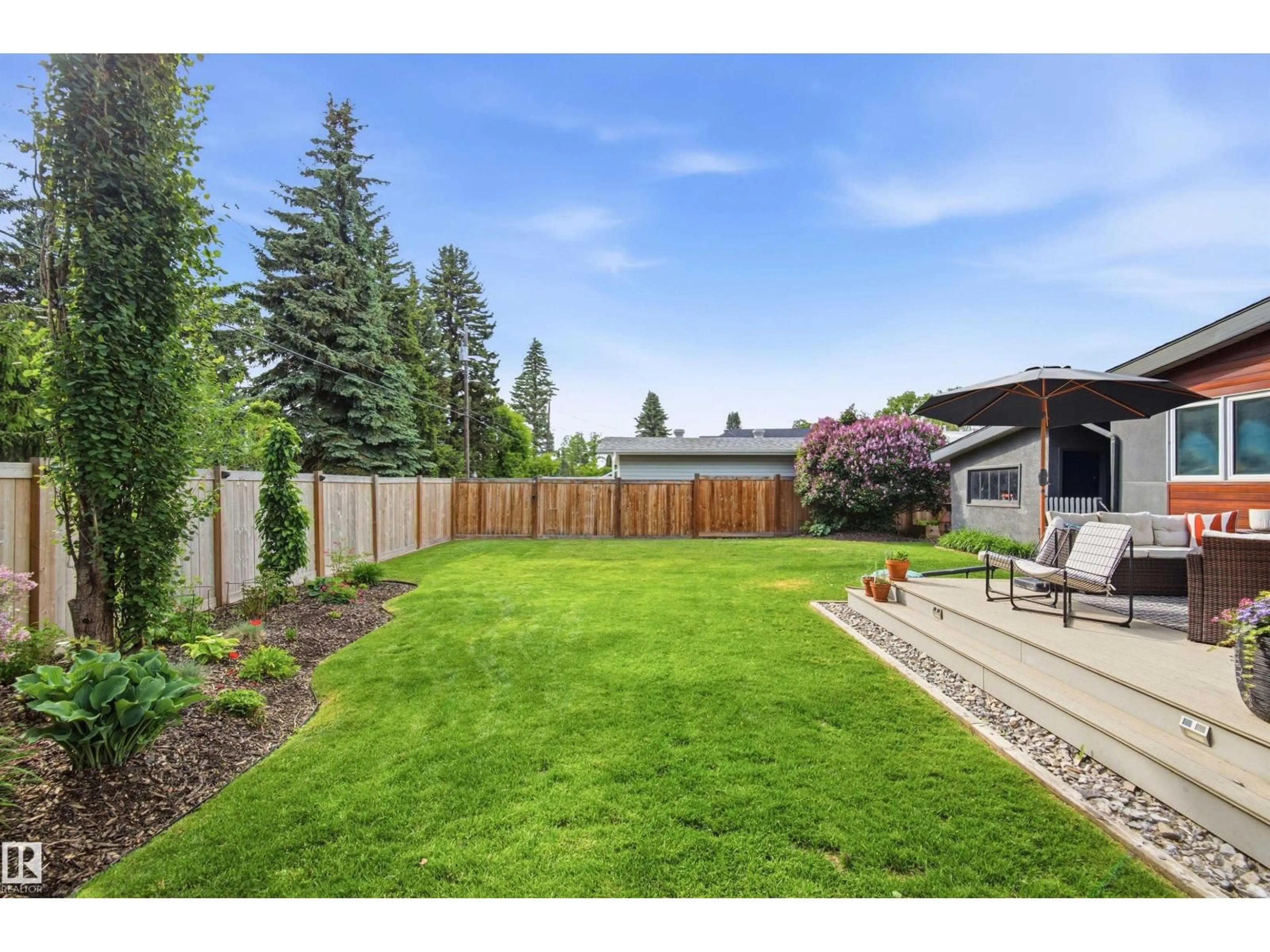 Patio, mountain view for 6905 102A AV, Edmonton Alberta T6A0S1