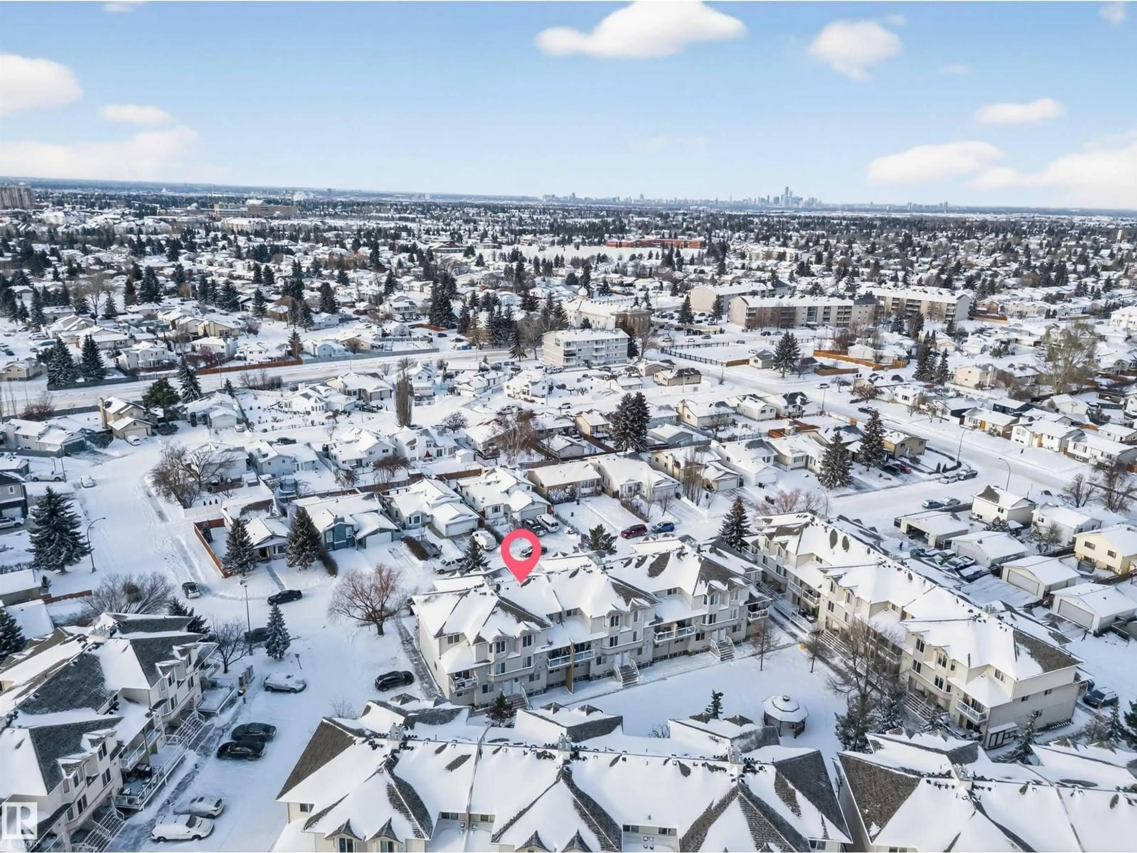 A pic from outside/outdoor area/front of a property/back of a property/a pic from drone, city buildings view from balcony for #80 - 2505 42 ST, Edmonton Alberta T6L7G8