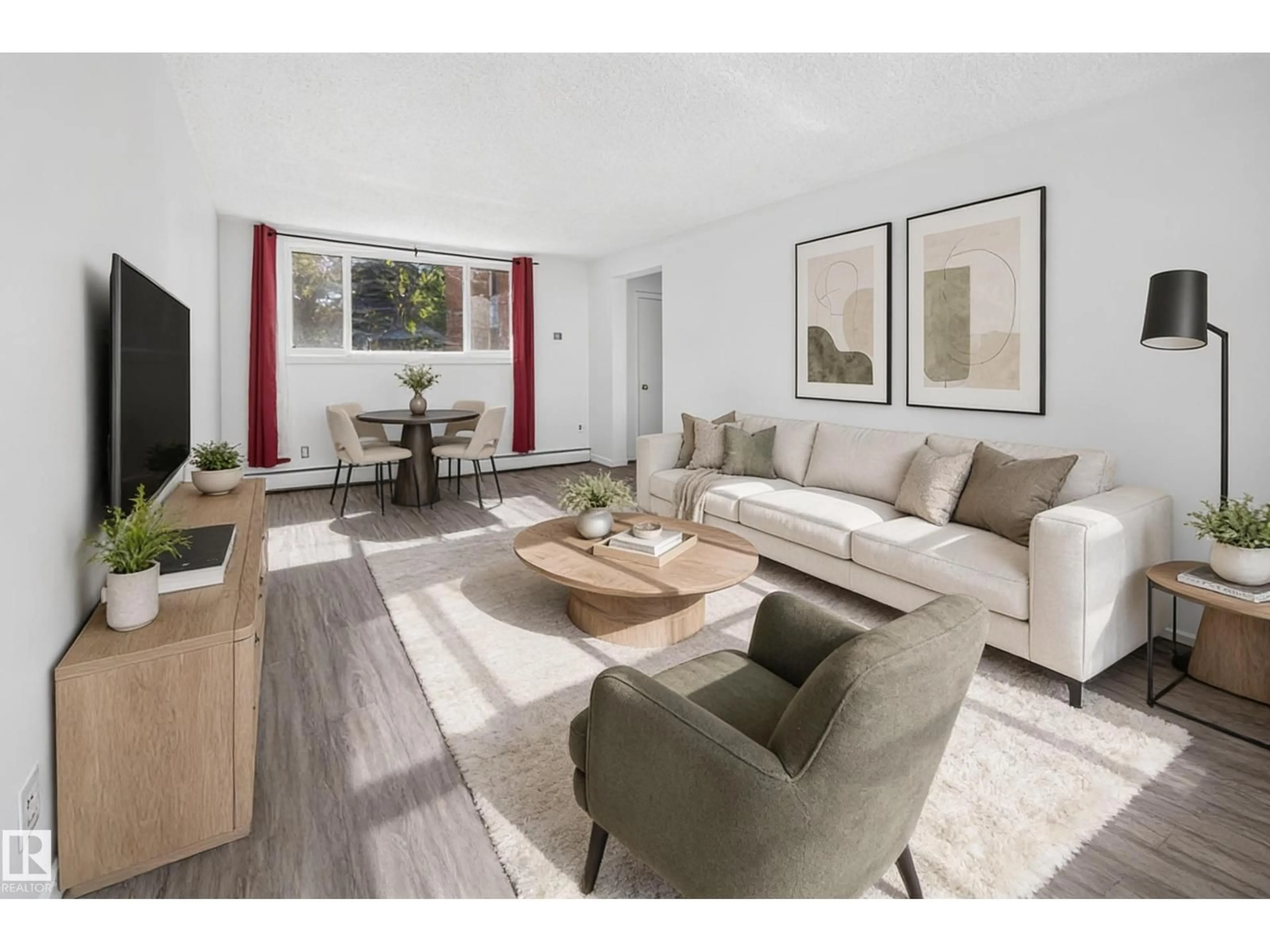 Living room with furniture, unknown for 6 - 10230 122 ST, Edmonton Alberta T5N1L9